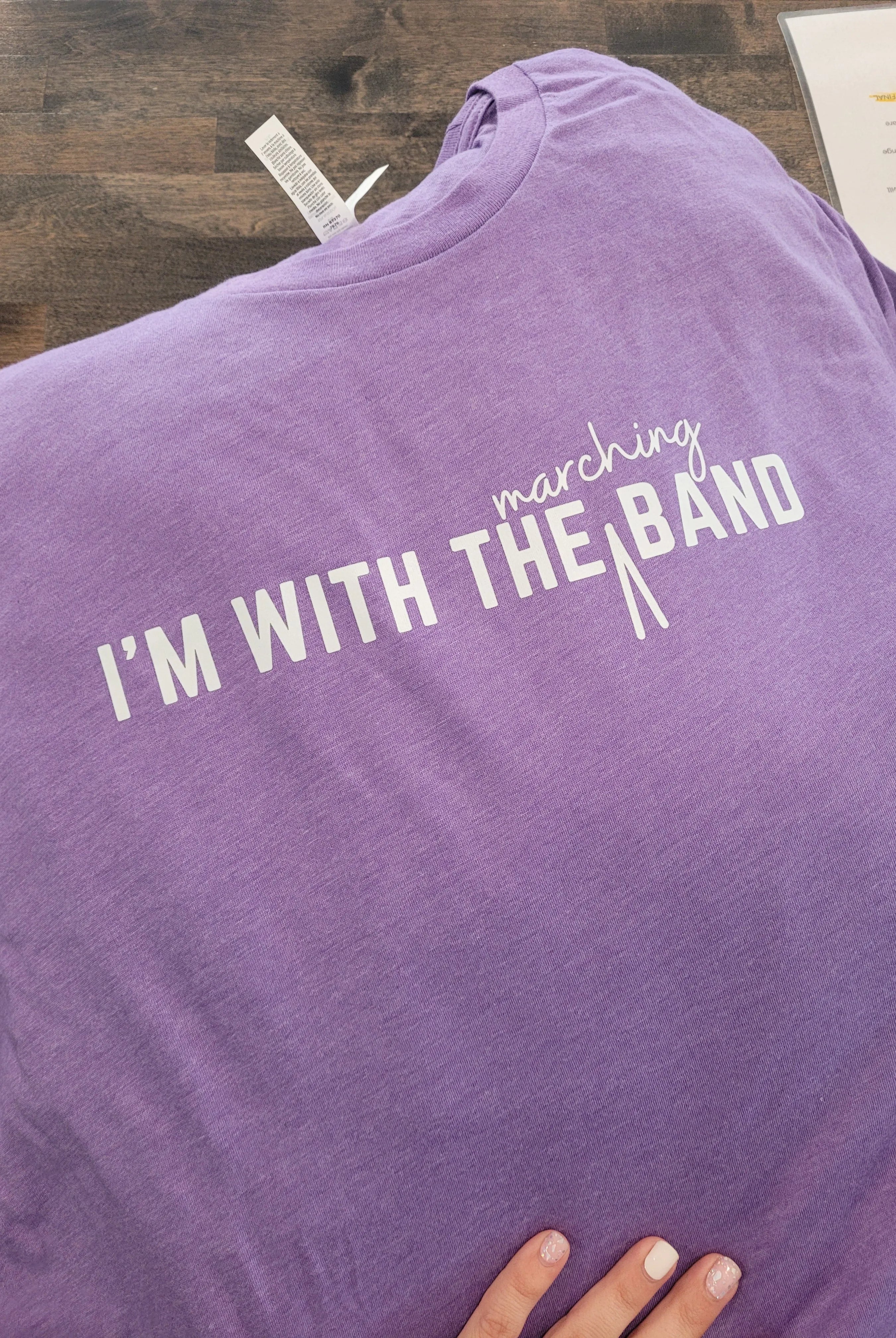 Shop I'm With the Marching Band Tee-Small at Ruby Joy Boutique, a Women's Clothing Store in Pickerington, Ohio