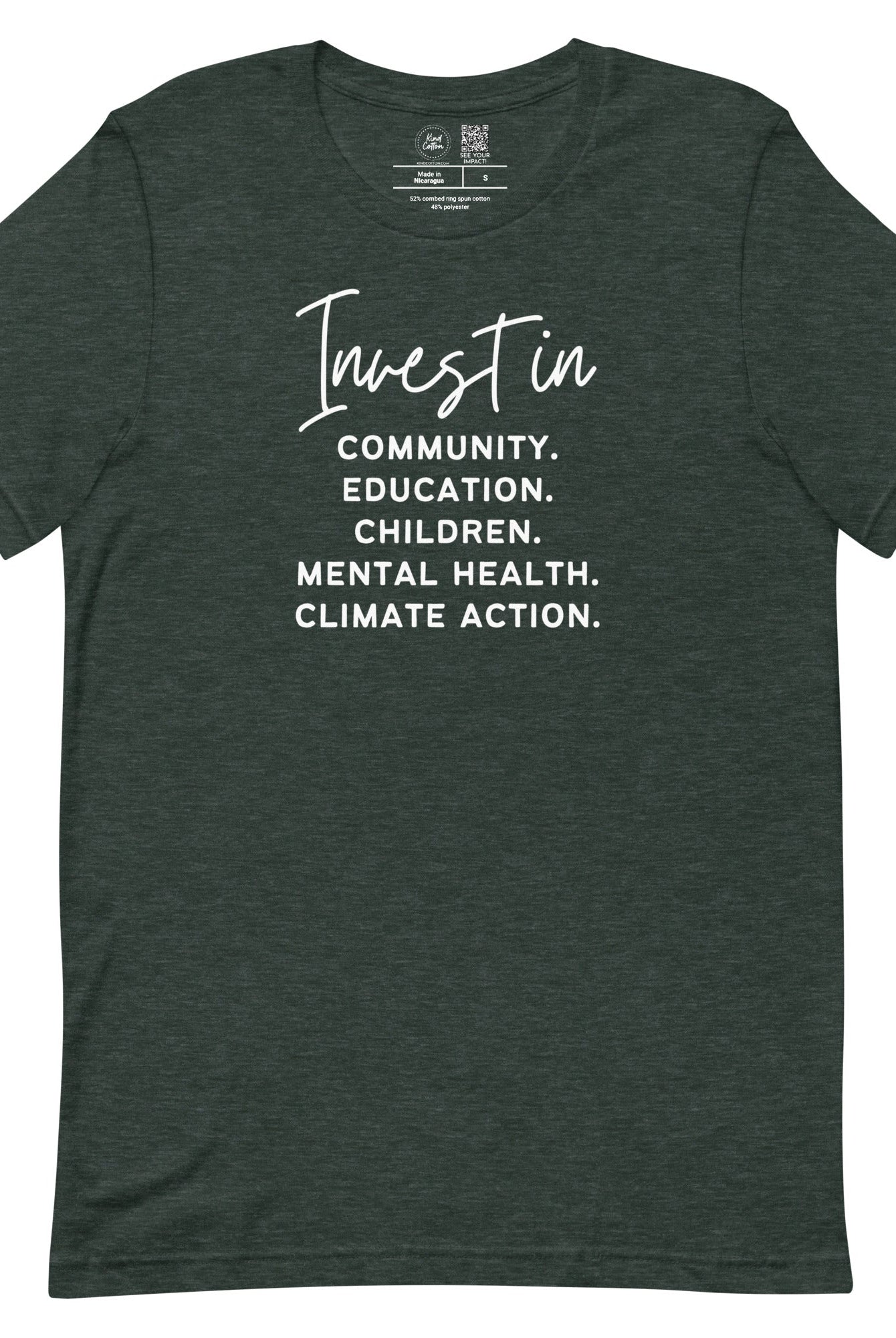 Shop Invest in... Classic Tee | Kind Cotton-Forest at Ruby Joy Boutique, a Women's Clothing Store in Pickerington, Ohio