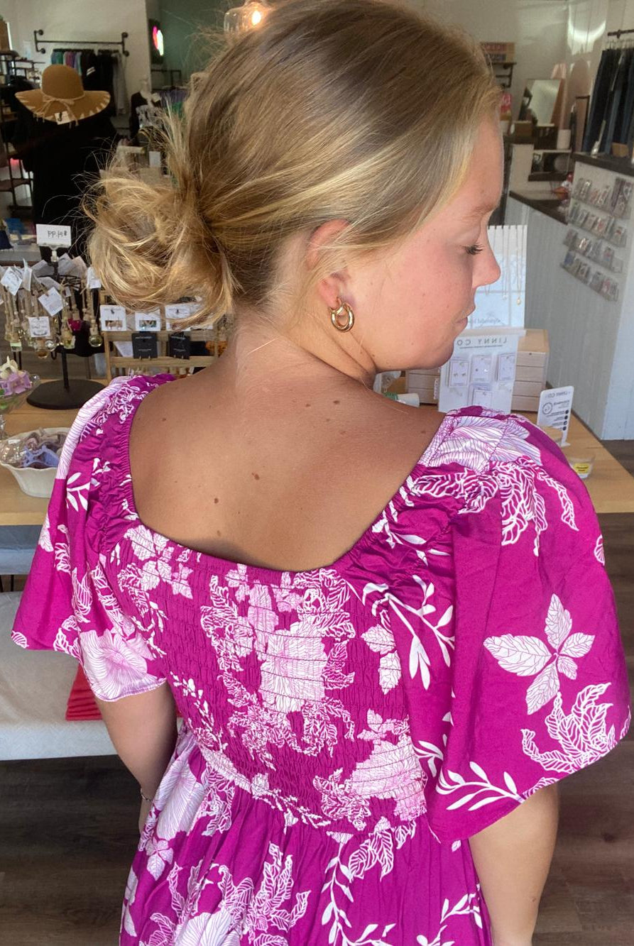 Shop Island Escape Smocked Dress with Pockets - Reversible- at Ruby Joy Boutique, a Women's Clothing Store in Pickerington, Ohio