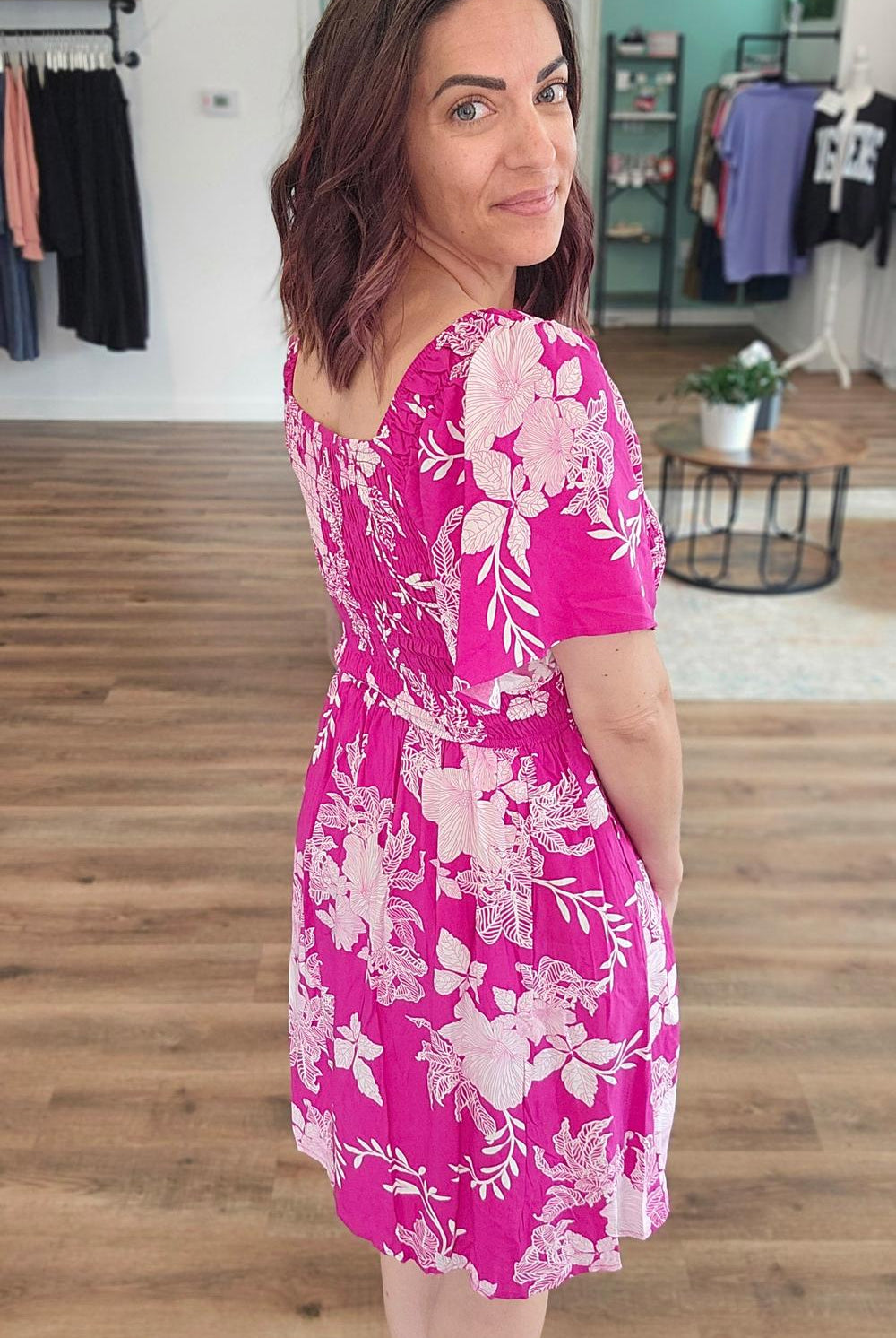 Shop Island Escape Smocked Dress with Pockets - Reversible- at Ruby Joy Boutique, a Women's Clothing Store in Pickerington, Ohio