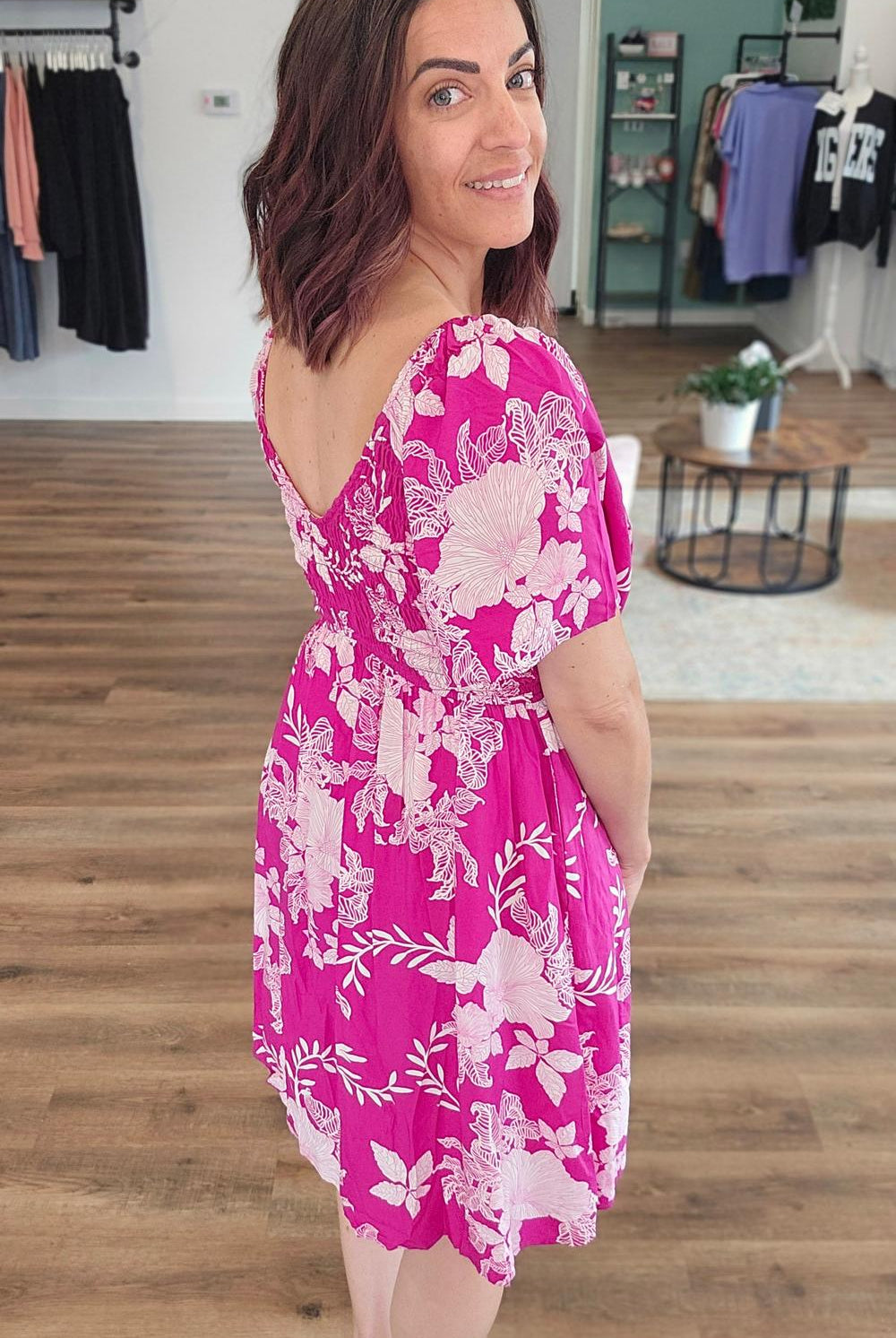 Shop Island Escape Smocked Dress with Pockets - Reversible- at Ruby Joy Boutique, a Women's Clothing Store in Pickerington, Ohio