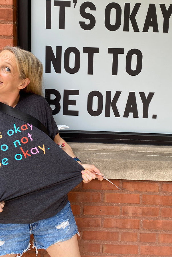 Shop It's Okay Classic Tee | Kind Cotton- at Ruby Joy Boutique, a Women's Clothing Store in Pickerington, Ohio