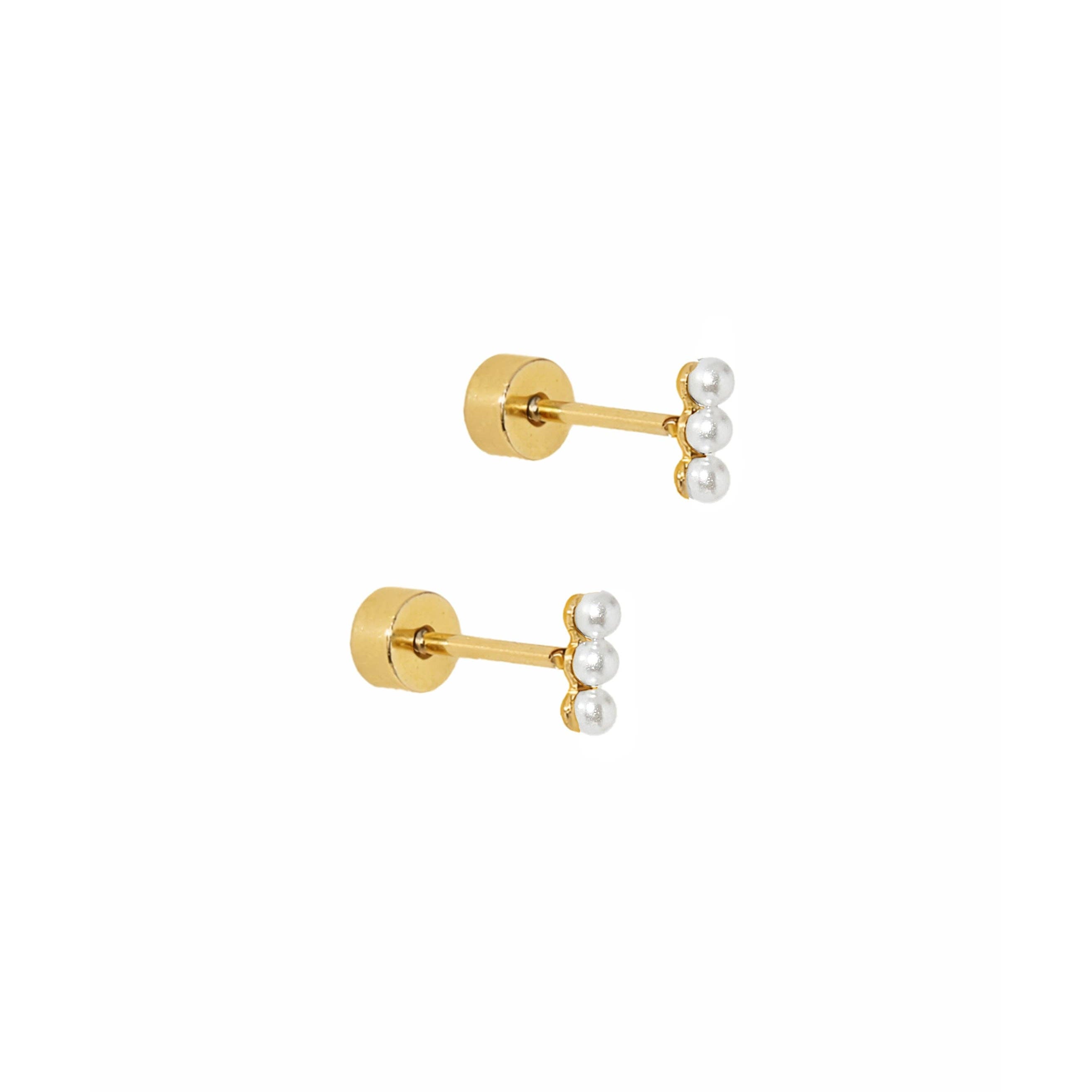 Shop Janie Pearl Screwback Stud Earrings- at Ruby Joy Boutique, a Women's Clothing Store in Pickerington, Ohio
