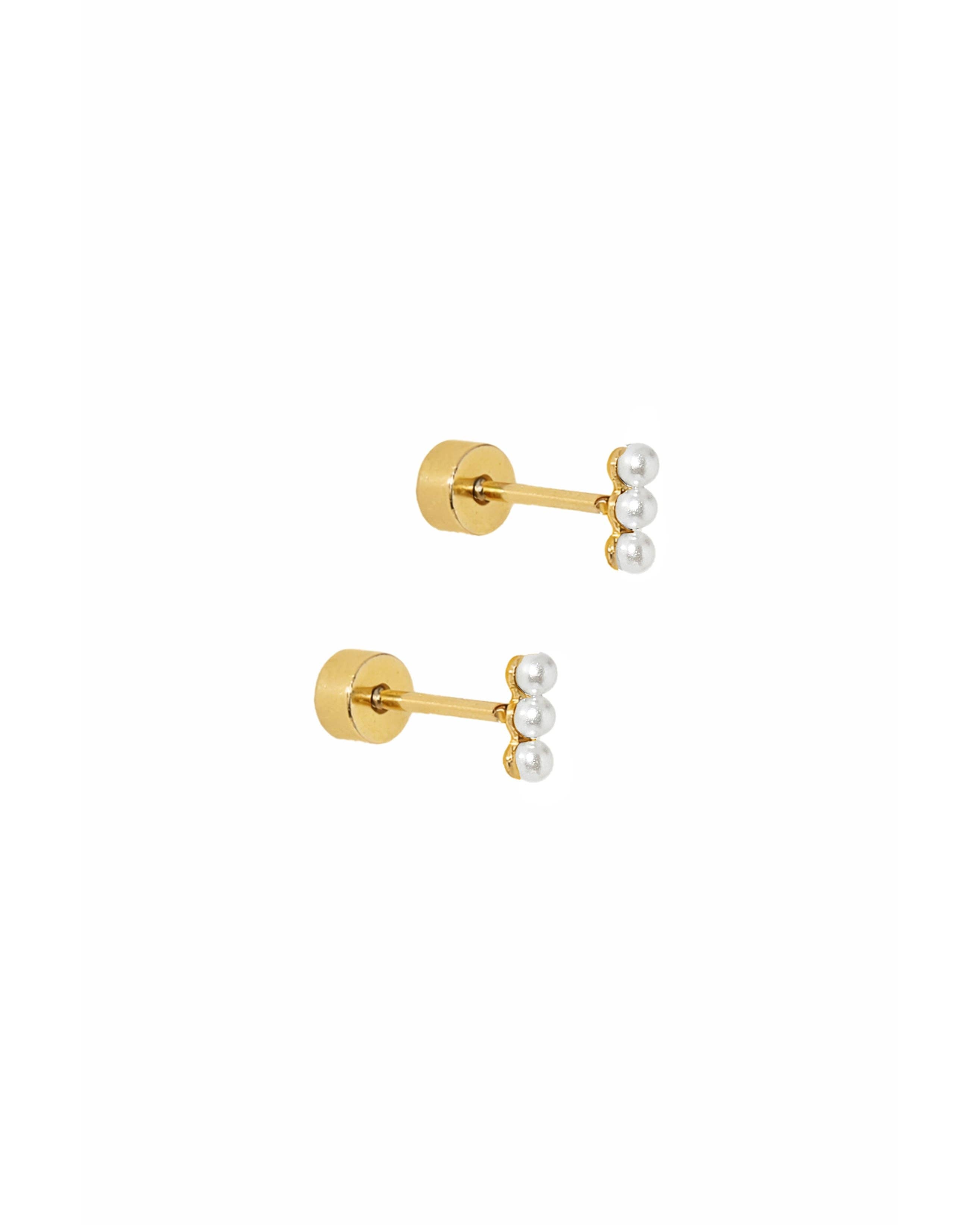Shop Janie Pearl Screwback Stud Earrings- at Ruby Joy Boutique, a Women's Clothing Store in Pickerington, Ohio