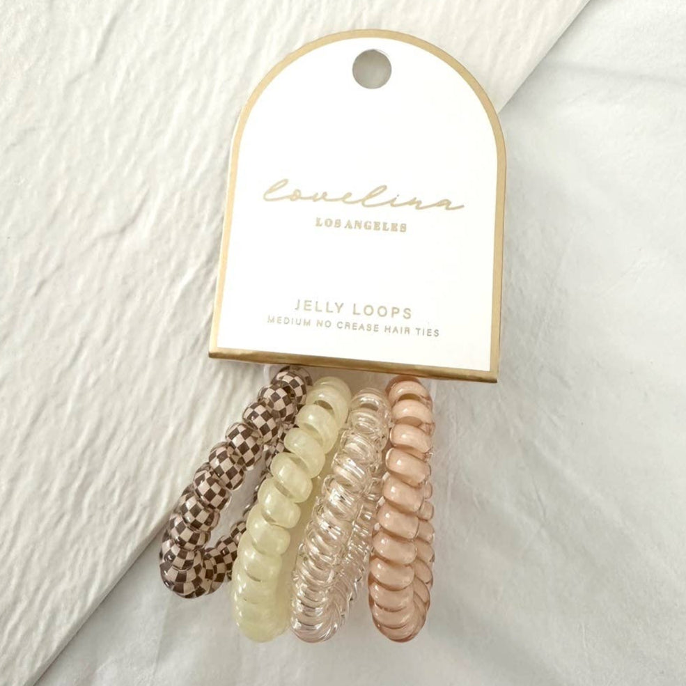 Shop Jelly Hair Coils - Set of 4-Neutrals at Ruby Joy Boutique, a Women's Clothing Store in Pickerington, Ohio