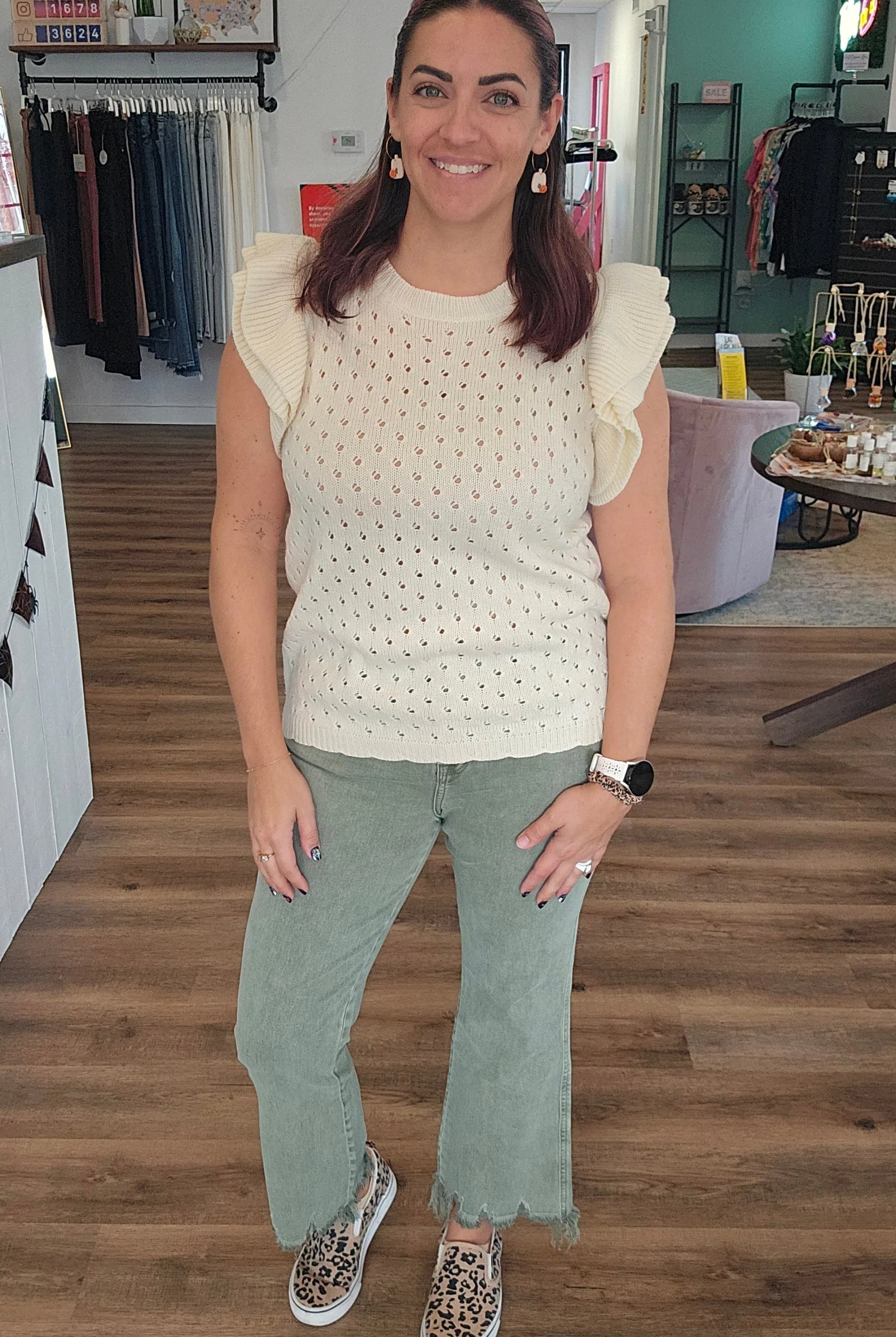 Shop Jessi Flare Crop Jeans | Mica Denim-Jeans at Ruby Joy Boutique, a Women's Clothing Store in Pickerington, Ohio
