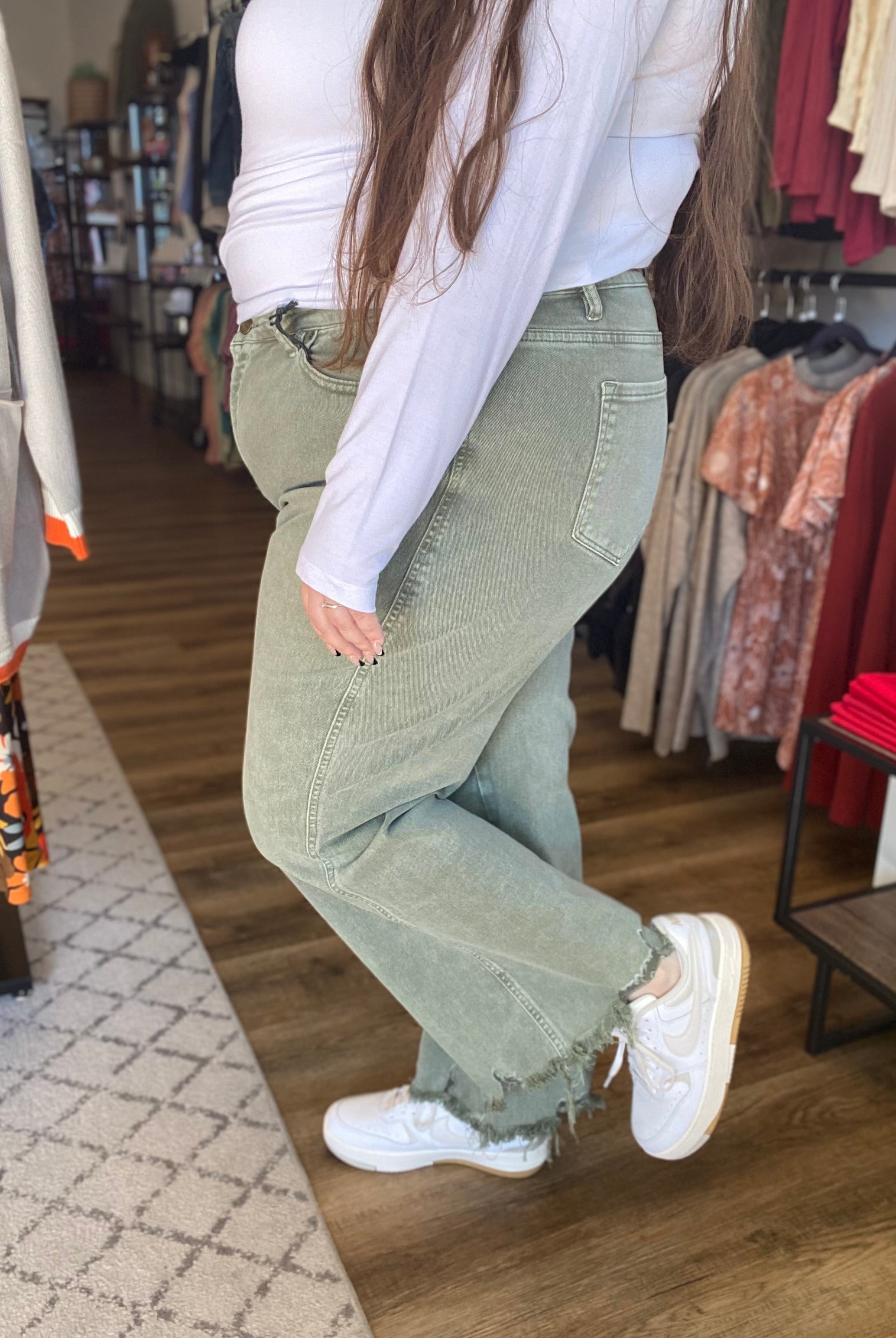 Shop Jessi Flare Crop Jeans | Mica Denim-Jeans at Ruby Joy Boutique, a Women's Clothing Store in Pickerington, Ohio