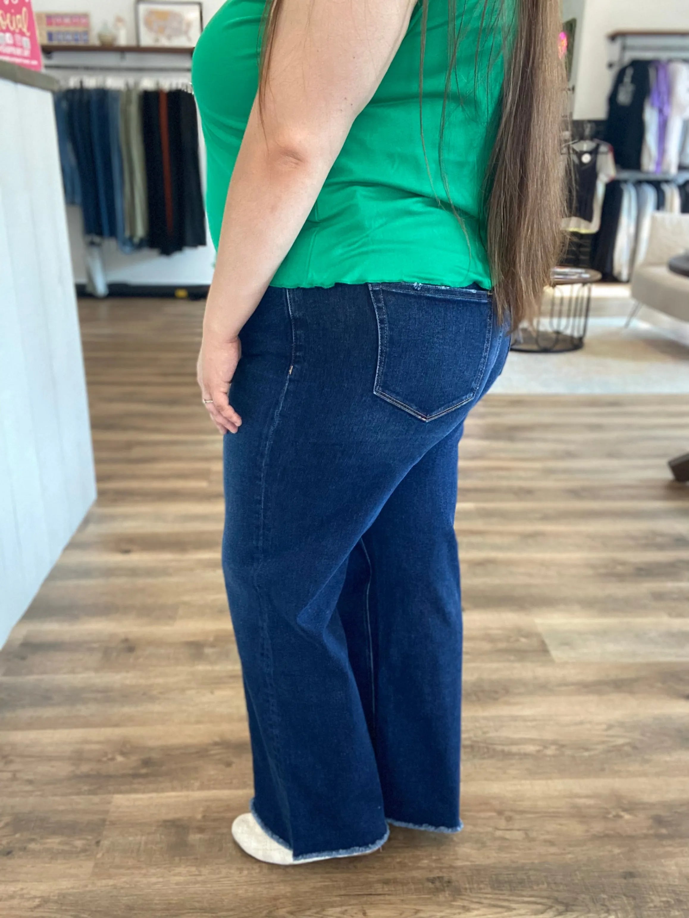 Shop Juna Super High-Rise Wide Leg Jeans | Mica Denim- at Ruby Joy Boutique, a Women's Clothing Store in Pickerington, Ohio