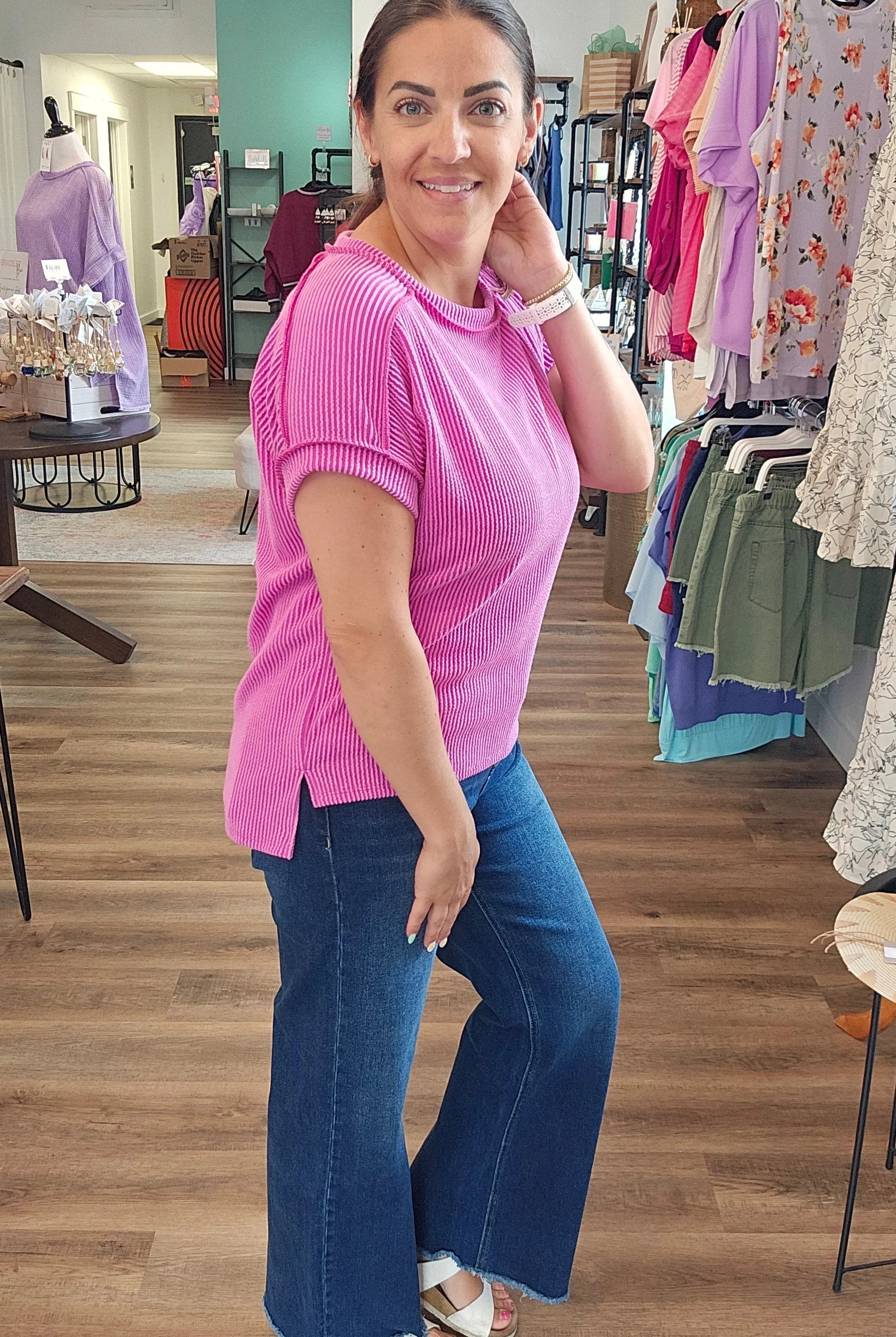 Shop Juna Super High-Rise Wide Leg Jeans | Mica Denim- at Ruby Joy Boutique, a Women's Clothing Store in Pickerington, Ohio