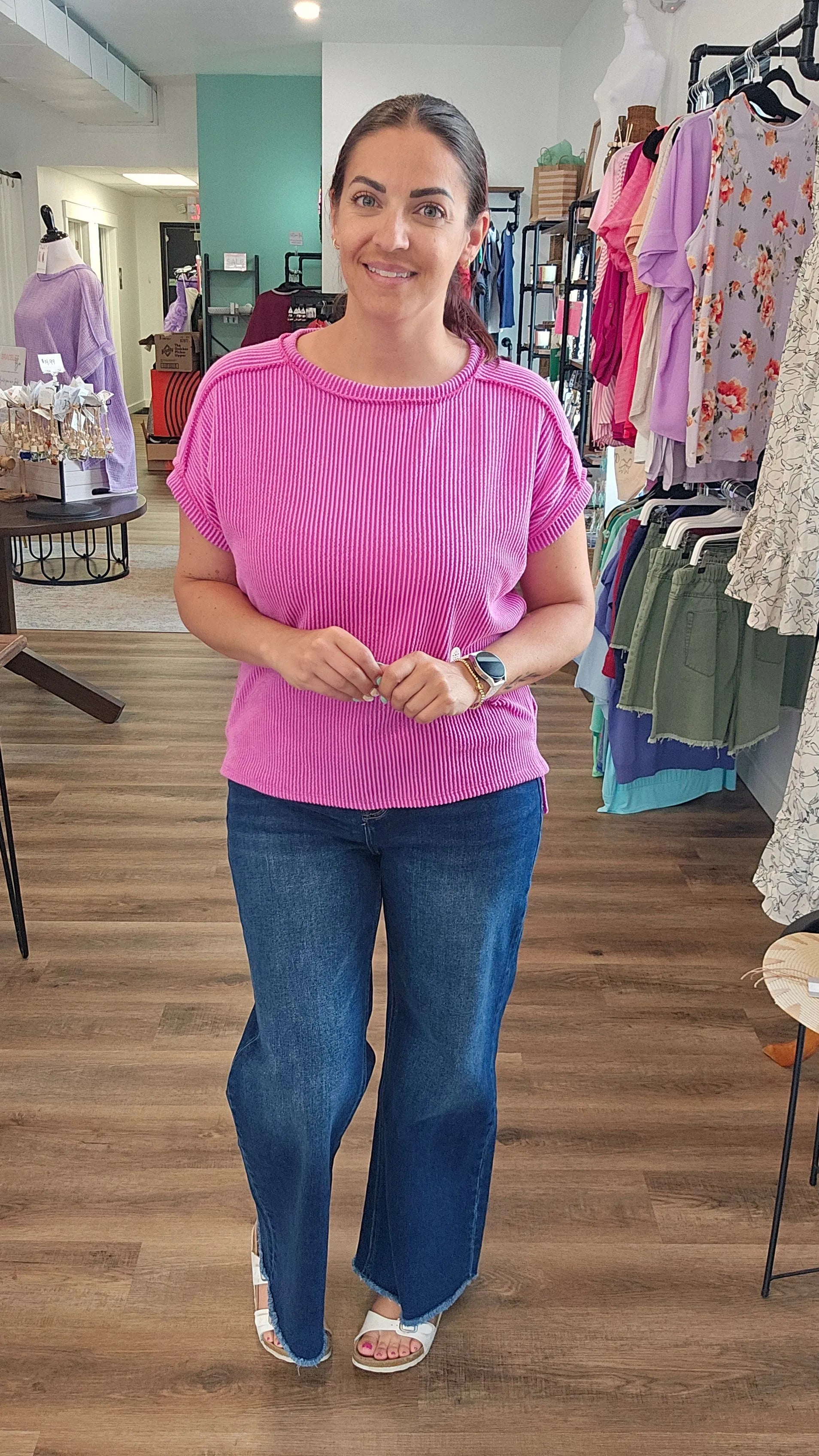 Shop Juna Super High-Rise Wide Leg Jeans | Mica Denim- at Ruby Joy Boutique, a Women's Clothing Store in Pickerington, Ohio