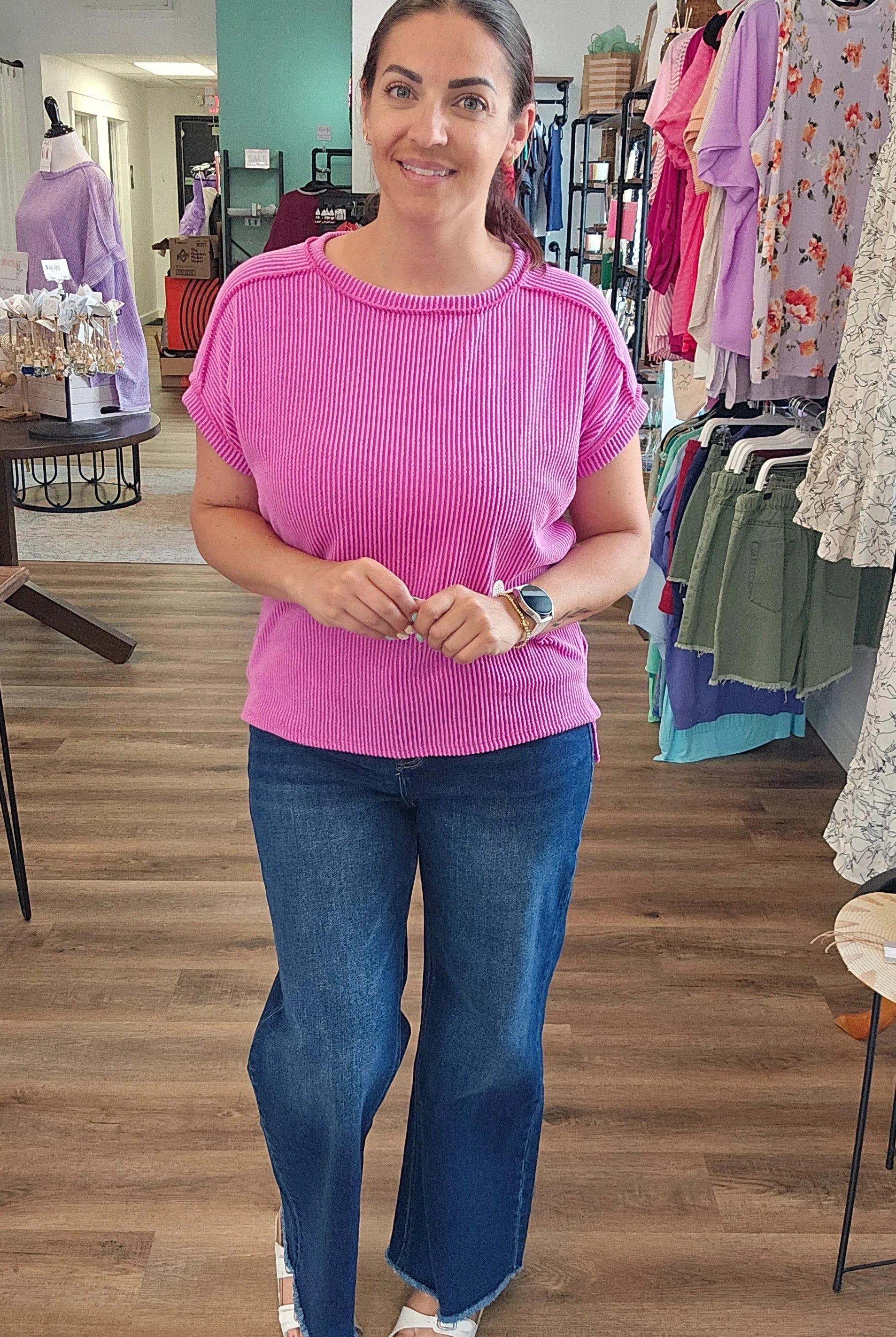 Shop Juna Super High-Rise Wide Leg Jeans | Mica Denim- at Ruby Joy Boutique, a Women's Clothing Store in Pickerington, Ohio