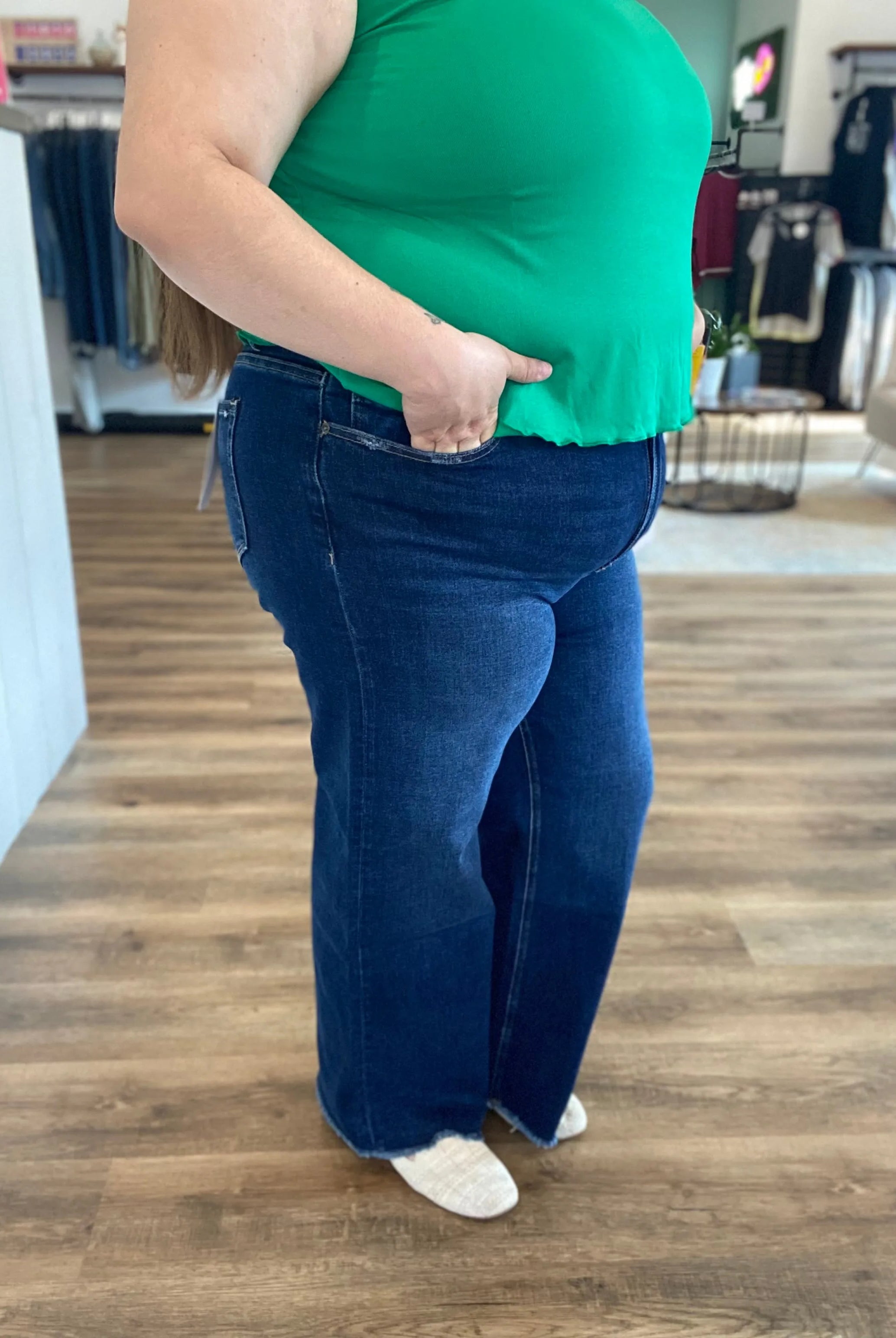 Shop Juna Super High-Rise Wide Leg Jeans | Mica Denim- at Ruby Joy Boutique, a Women's Clothing Store in Pickerington, Ohio