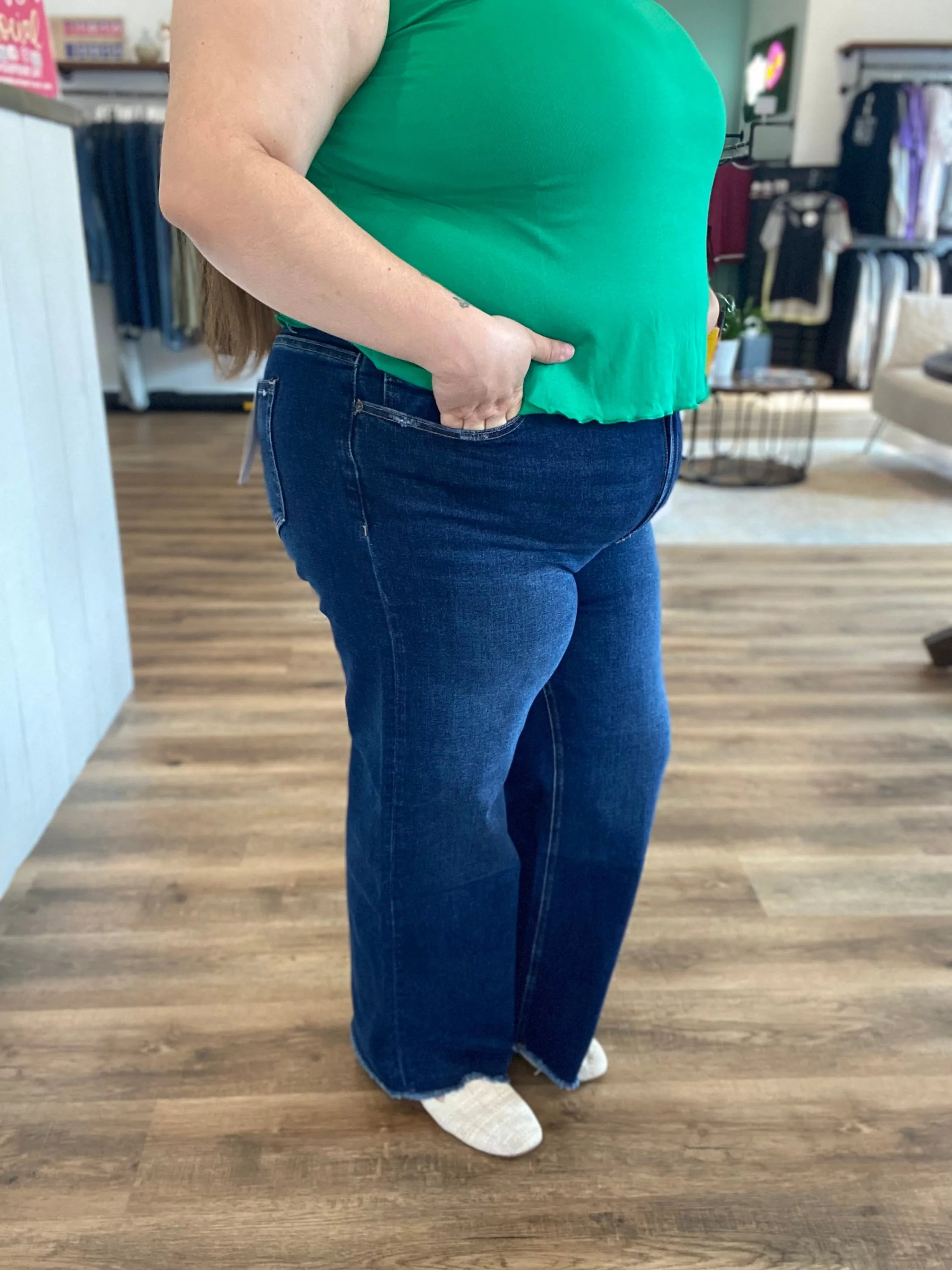 Shop Juna Super High-Rise Wide Leg Jeans | Mica Denim- at Ruby Joy Boutique, a Women's Clothing Store in Pickerington, Ohio
