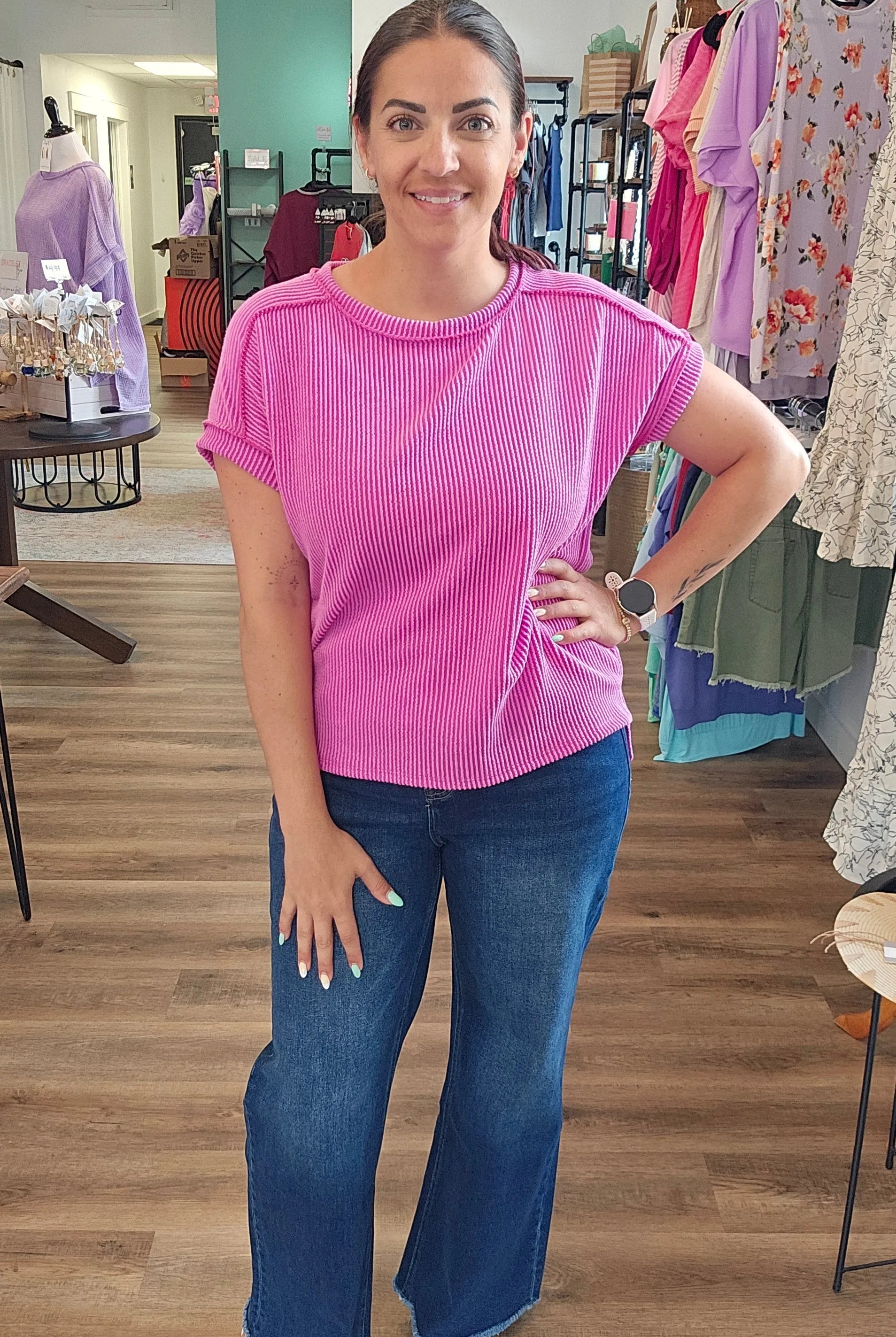 Shop Juna Super High-Rise Wide Leg Jeans | Mica Denim- at Ruby Joy Boutique, a Women's Clothing Store in Pickerington, Ohio