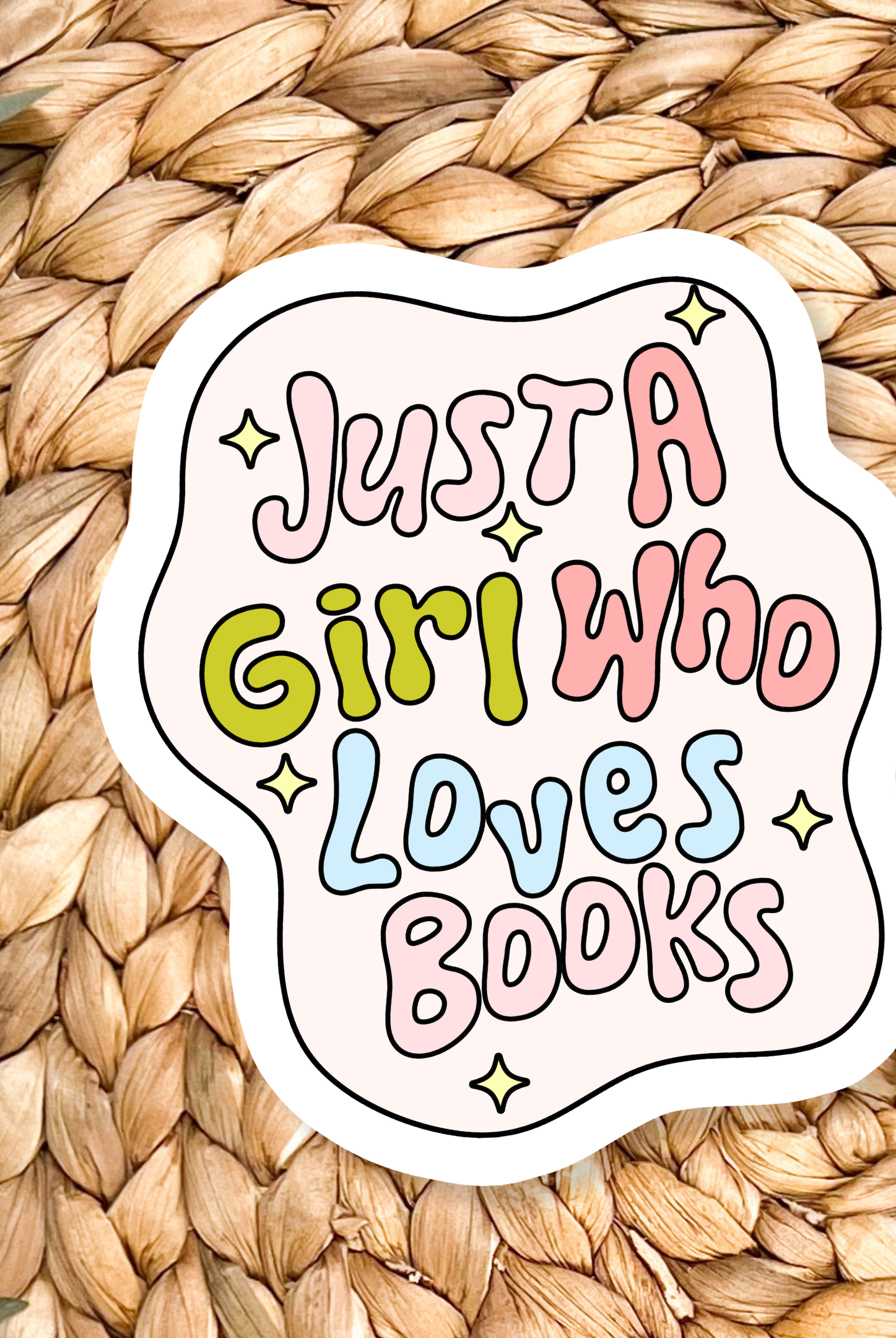 Shop Just A Girl Who Loves Books Waterproof Vinyl Sticker- at Ruby Joy Boutique, a Women's Clothing Store in Pickerington, Ohio