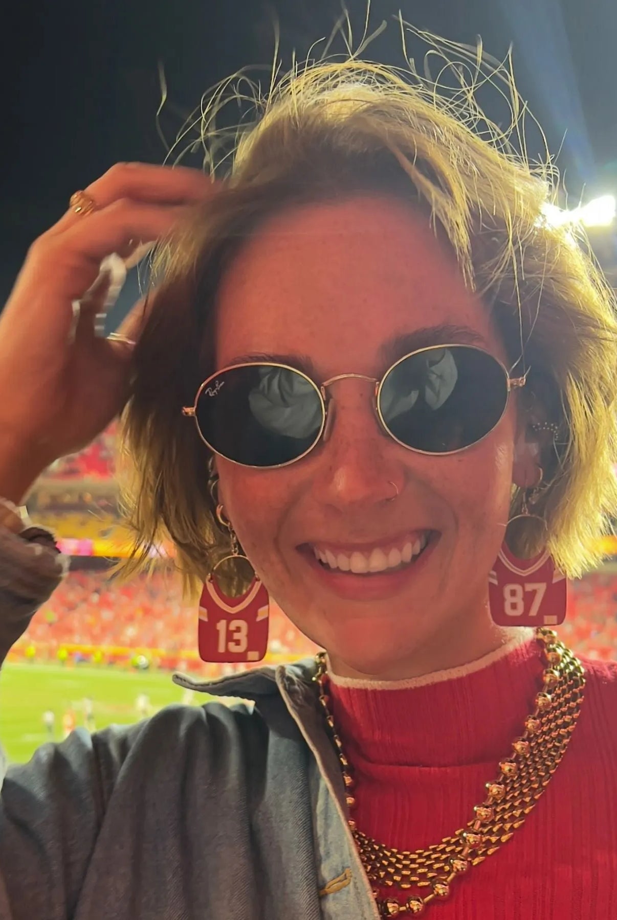 Shop Kansas City Football Jersey Earrings #13 & #87 | Nickel & Suede- at Ruby Joy Boutique, a Women's Clothing Store in Pickerington, Ohio
