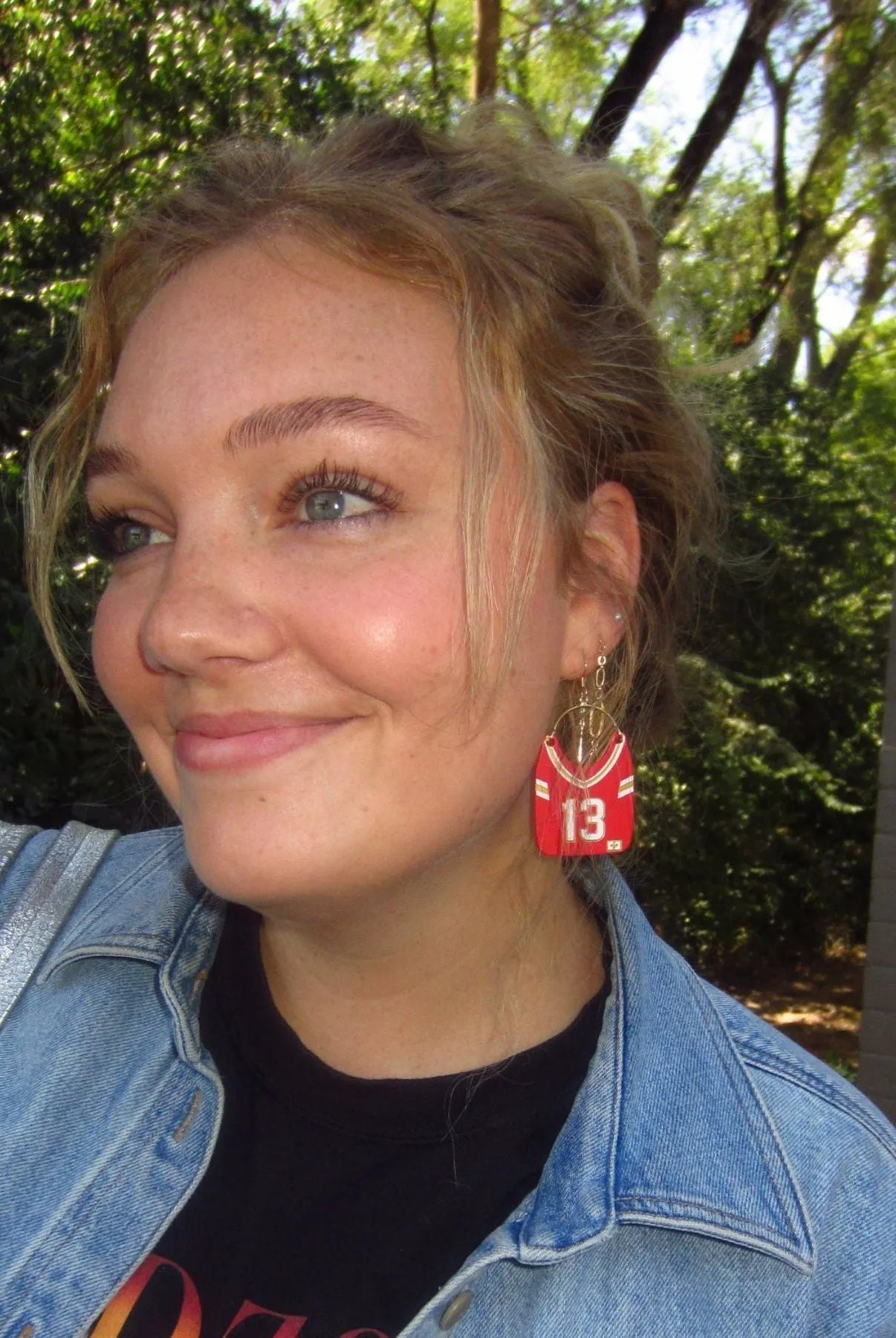 Shop Kansas City Football Jersey Earrings #13 & #87 | Nickel & Suede- at Ruby Joy Boutique, a Women's Clothing Store in Pickerington, Ohio