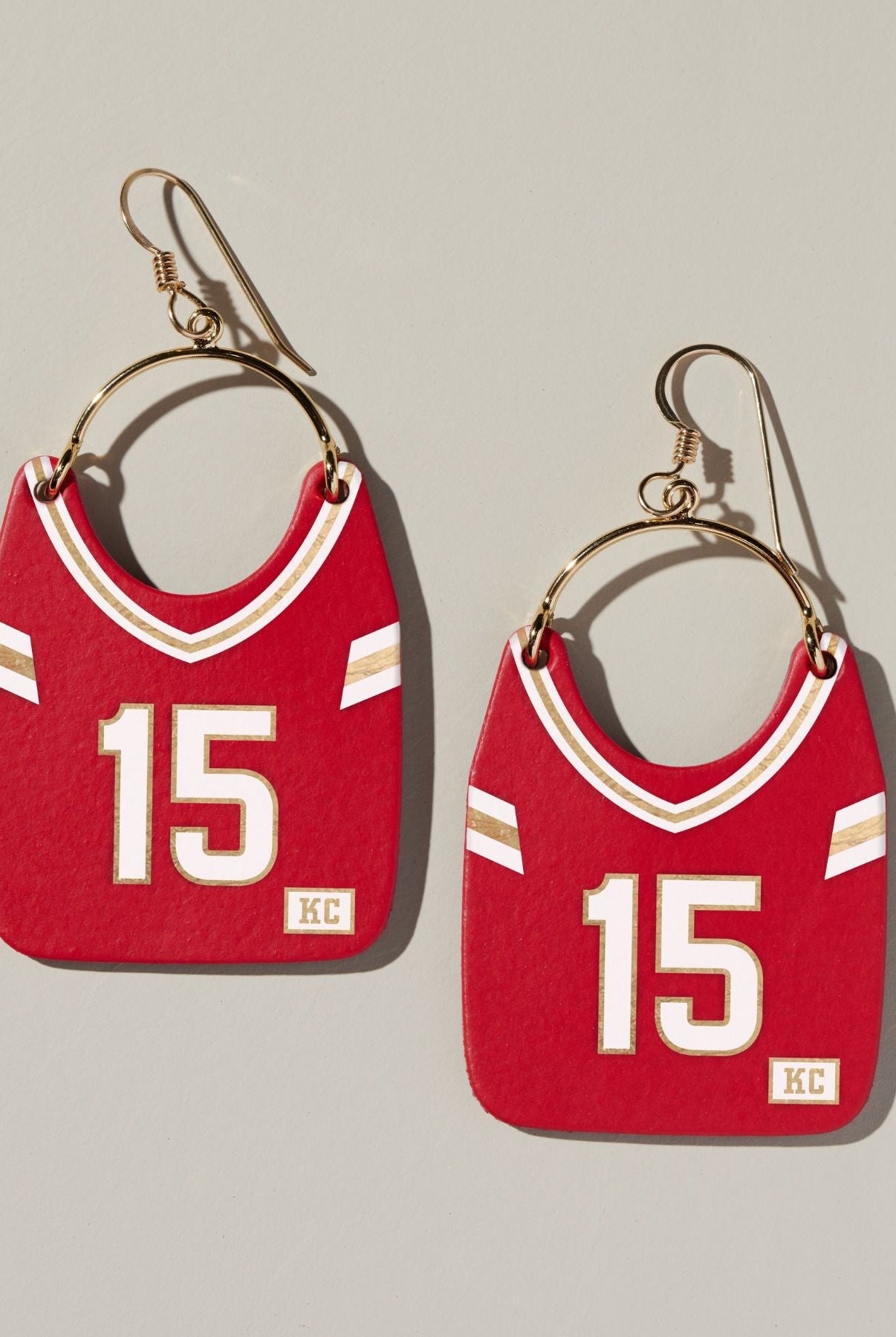 Shop Kansas City Football Jersey Earrings #15 | Nickel & Suede- at Ruby Joy Boutique, a Women's Clothing Store in Pickerington, Ohio