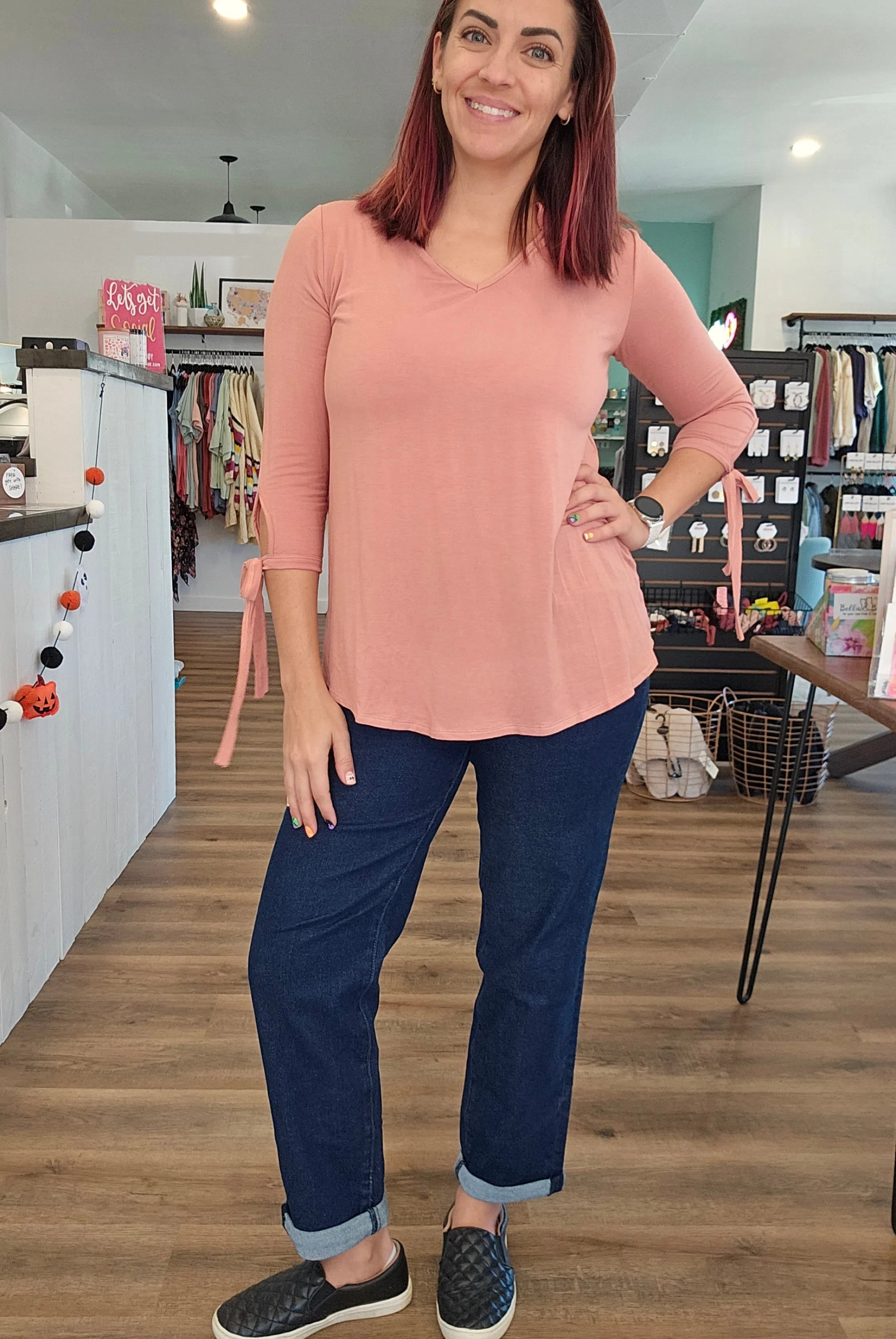 Shop Kelsie Mid-Rise Boyfriend Denim | Risen-Jeans at Ruby Joy Boutique, a Women's Clothing Store in Pickerington, Ohio