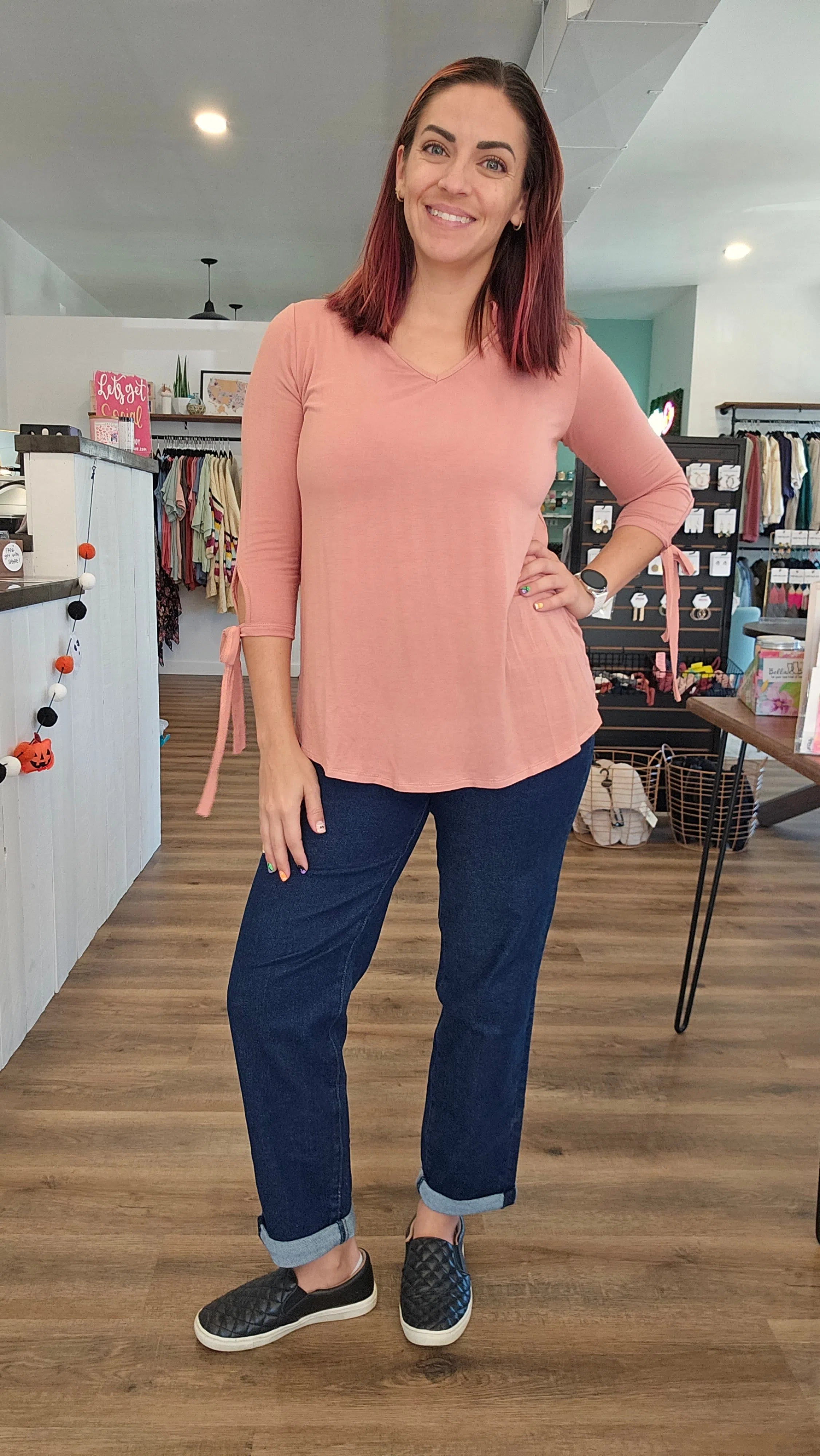 Shop Kelsie Mid-Rise Boyfriend Denim | Risen-Jeans at Ruby Joy Boutique, a Women's Clothing Store in Pickerington, Ohio