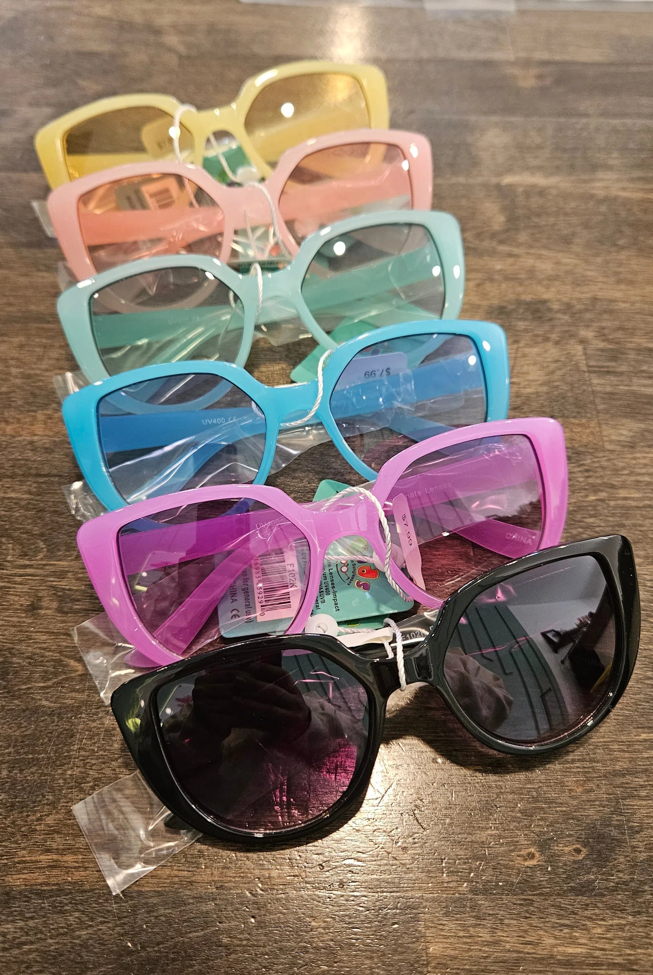 Shop Kid's Colorful Cat Eye Sunglasses-Sunglasses at Ruby Joy Boutique, a Women's Clothing Store in Pickerington, Ohio