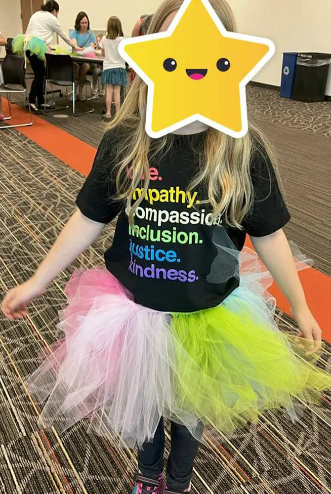 Shop 'Kindness Is' Pride Kids Tee | Kind Cotton- at Ruby Joy Boutique, a Women's Clothing Store in Pickerington, Ohio