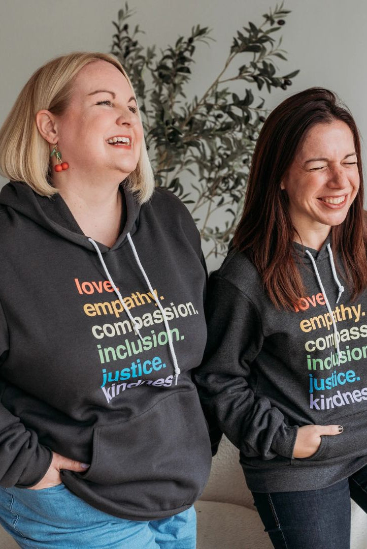 Shop 'Kindness Is' Pride Pullover Fleece | Kind Cotton- at Ruby Joy Boutique, a Women's Clothing Store in Pickerington, Ohio