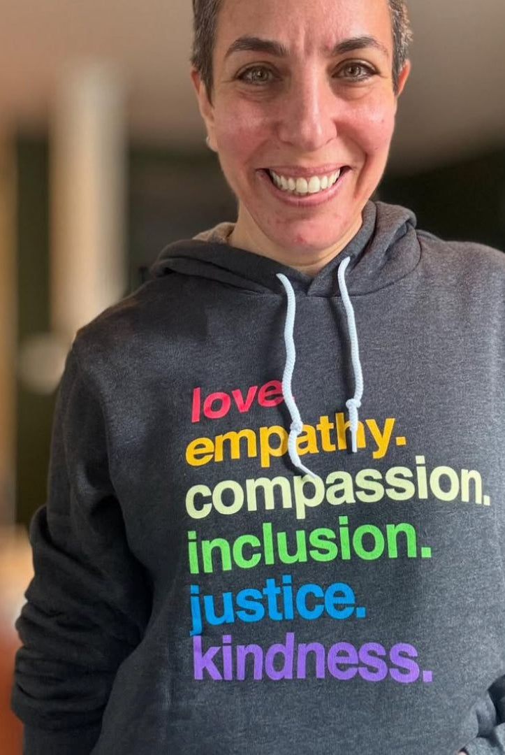 Shop 'Kindness Is' Pride Pullover Fleece | Kind Cotton- at Ruby Joy Boutique, a Women's Clothing Store in Pickerington, Ohio