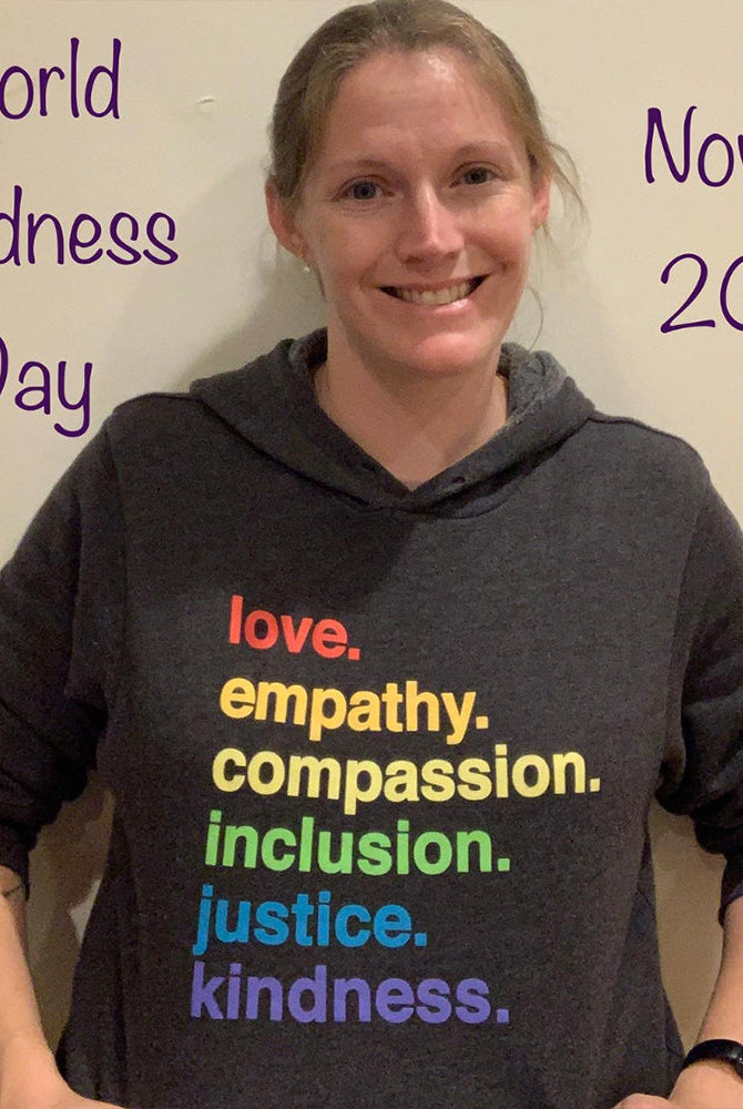 Shop 'Kindness Is' Pride Pullover Fleece | Kind Cotton- at Ruby Joy Boutique, a Women's Clothing Store in Pickerington, Ohio