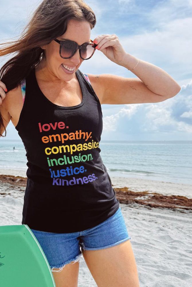 Shop 'Kindness is' Pride Classic Tank | Kind Cotton- at Ruby Joy Boutique, a Women's Clothing Store in Pickerington, Ohio