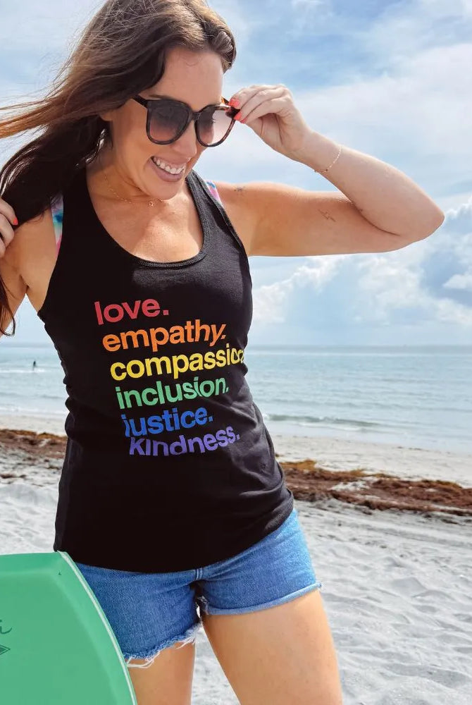 Shop 'Kindness is' Pride Classic Tank | Kind Cotton- at Ruby Joy Boutique, a Women's Clothing Store in Pickerington, Ohio