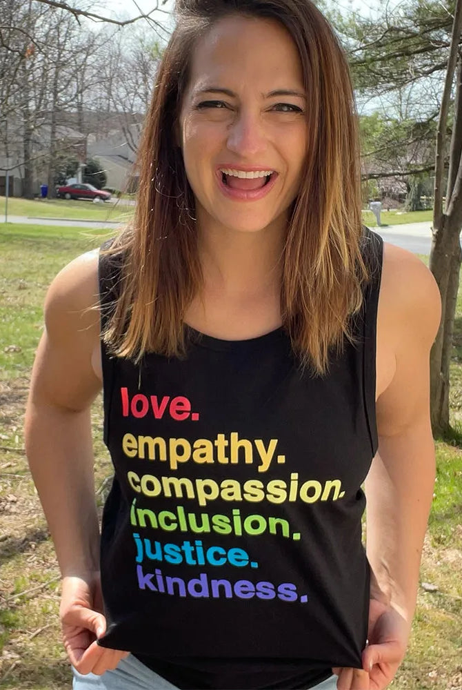 Shop 'Kindness is' Pride Classic Tank | Kind Cotton- at Ruby Joy Boutique, a Women's Clothing Store in Pickerington, Ohio