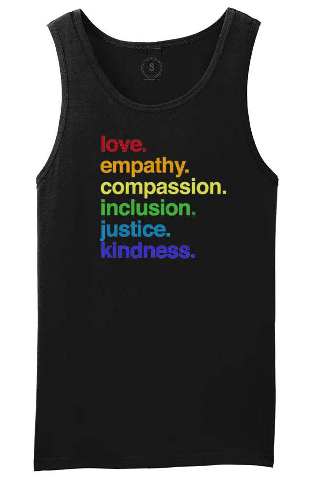 Shop 'Kindness is' Pride Classic Tank | Kind Cotton-Black at Ruby Joy Boutique, a Women's Clothing Store in Pickerington, Ohio