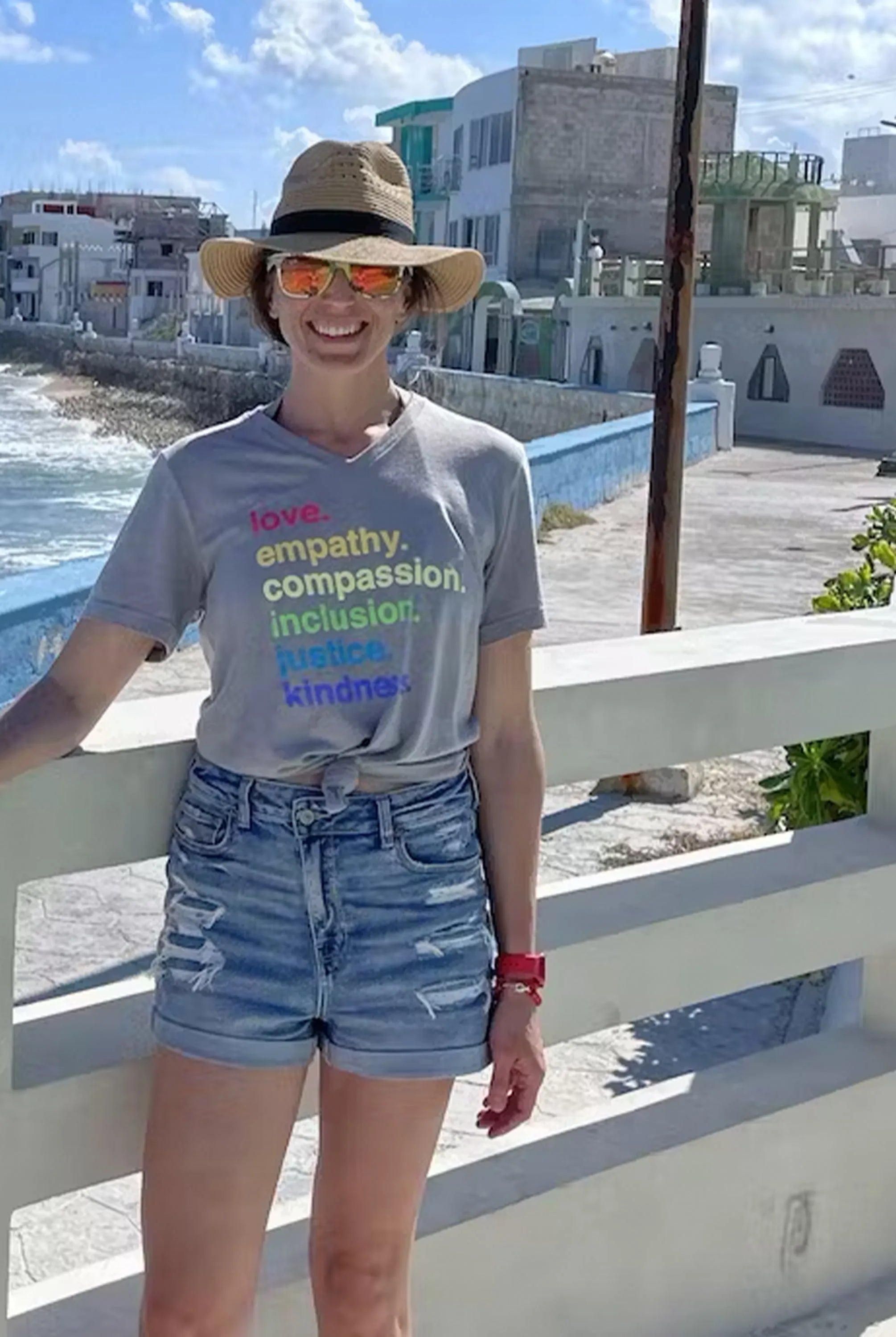 Shop 'Kindness is' Pride Classic Tee | Kind Cotton- at Ruby Joy Boutique, a Women's Clothing Store in Pickerington, Ohio