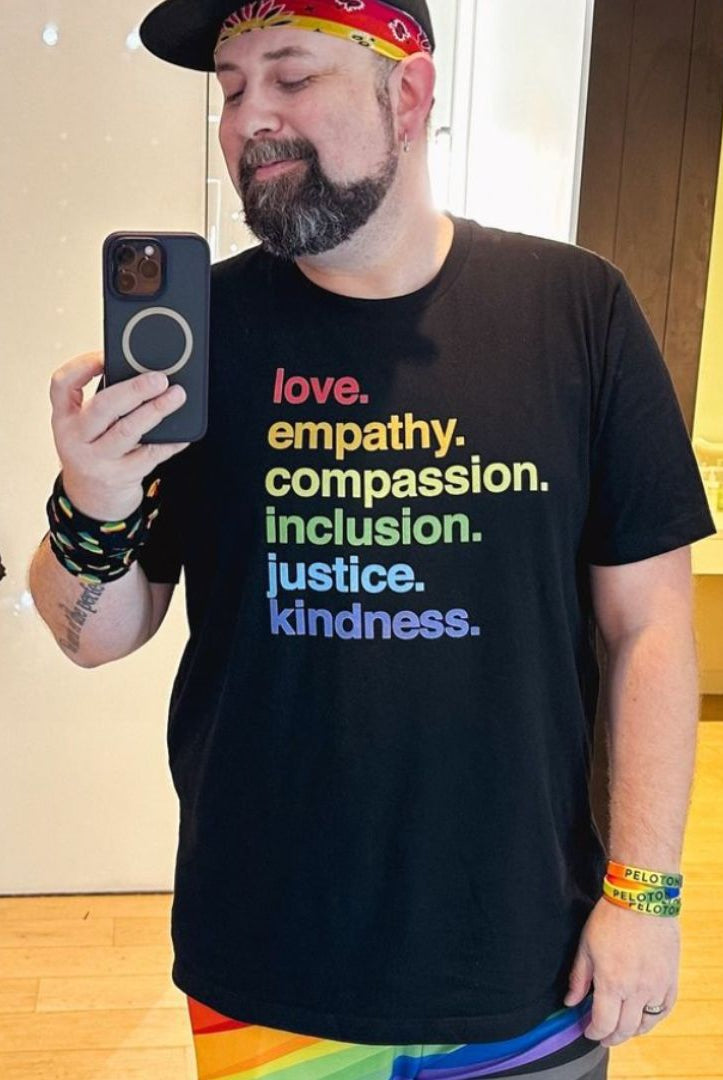 Shop 'Kindness is' Pride Classic Tee | Kind Cotton- at Ruby Joy Boutique, a Women's Clothing Store in Pickerington, Ohio