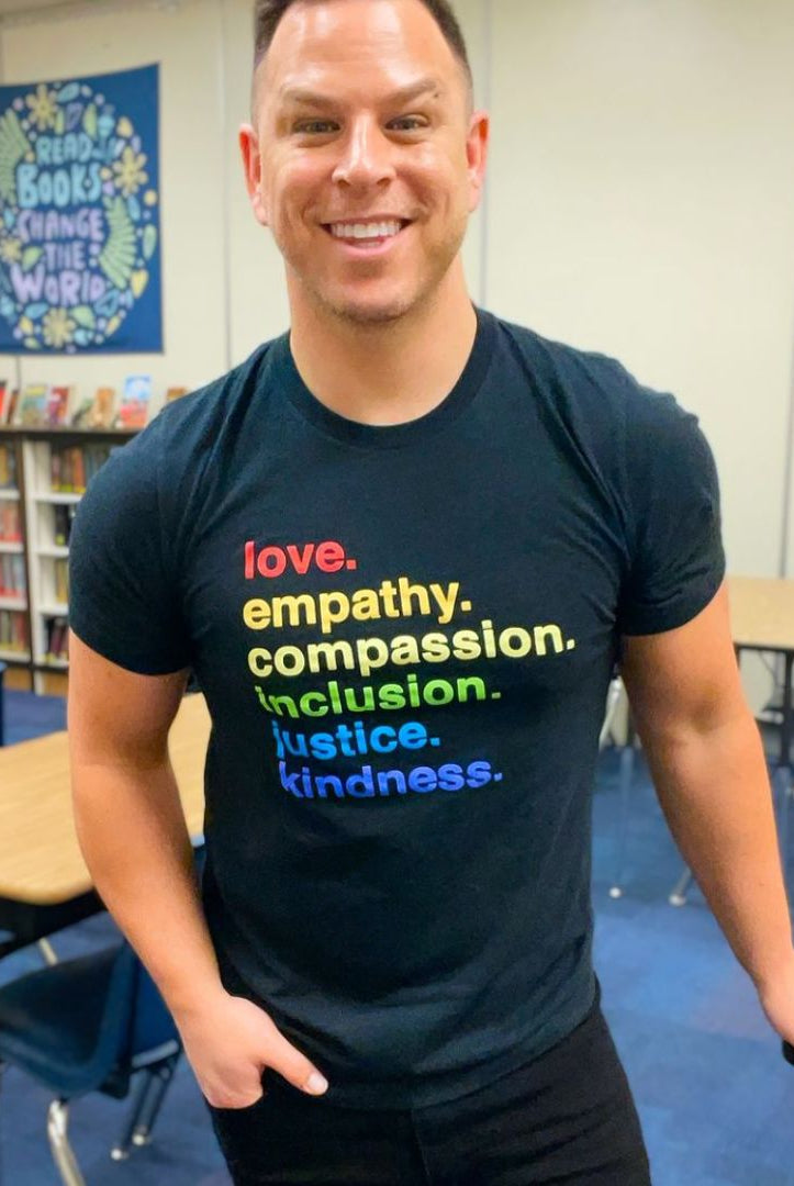 Shop 'Kindness is' Pride Classic Tee | Kind Cotton- at Ruby Joy Boutique, a Women's Clothing Store in Pickerington, Ohio