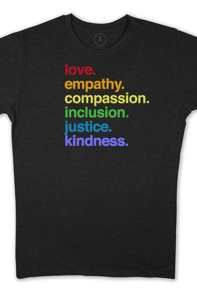 Shop 'Kindness is' Pride Classic Tee | Kind Cotton-Black at Ruby Joy Boutique, a Women's Clothing Store in Pickerington, Ohio