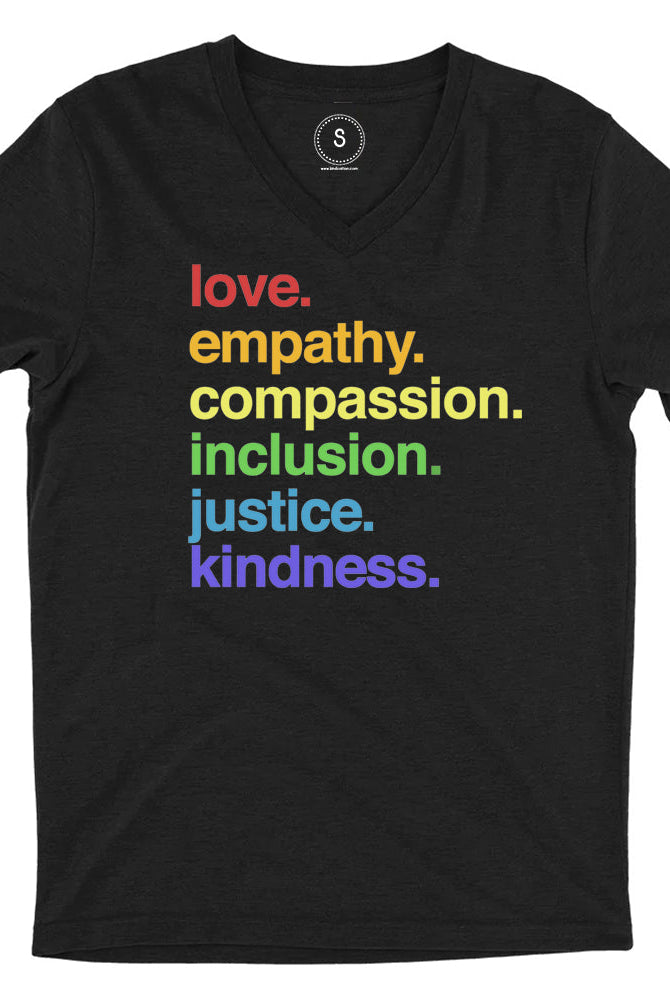 Shop 'Kindness is' Pride Classic Tee | Kind Cotton-Black at Ruby Joy Boutique, a Women's Clothing Store in Pickerington, Ohio