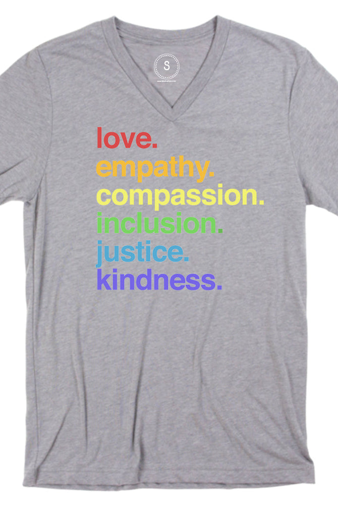Shop 'Kindness is' Pride Classic Tee | Kind Cotton-Grey at Ruby Joy Boutique, a Women's Clothing Store in Pickerington, Ohio