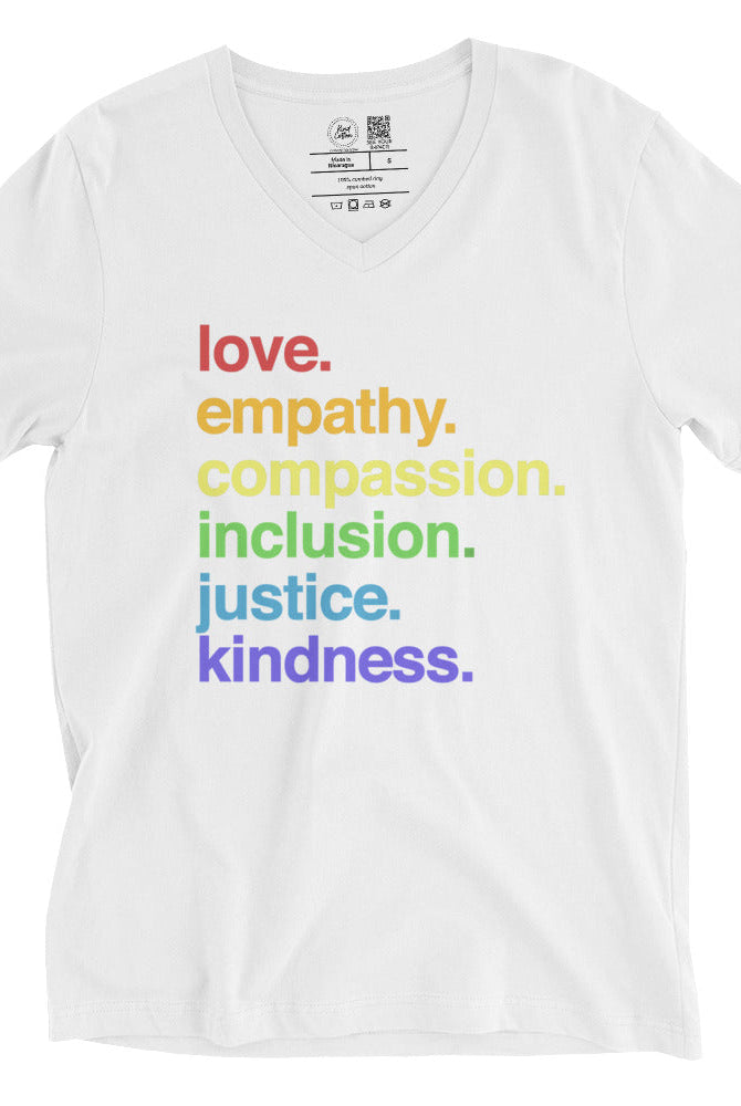 Shop 'Kindness is' Pride Classic Tee | Kind Cotton-White at Ruby Joy Boutique, a Women's Clothing Store in Pickerington, Ohio