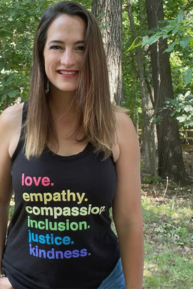 Shop 'Kindness is' Pride Racerback | Kind Cotton- at Ruby Joy Boutique, a Women's Clothing Store in Pickerington, Ohio