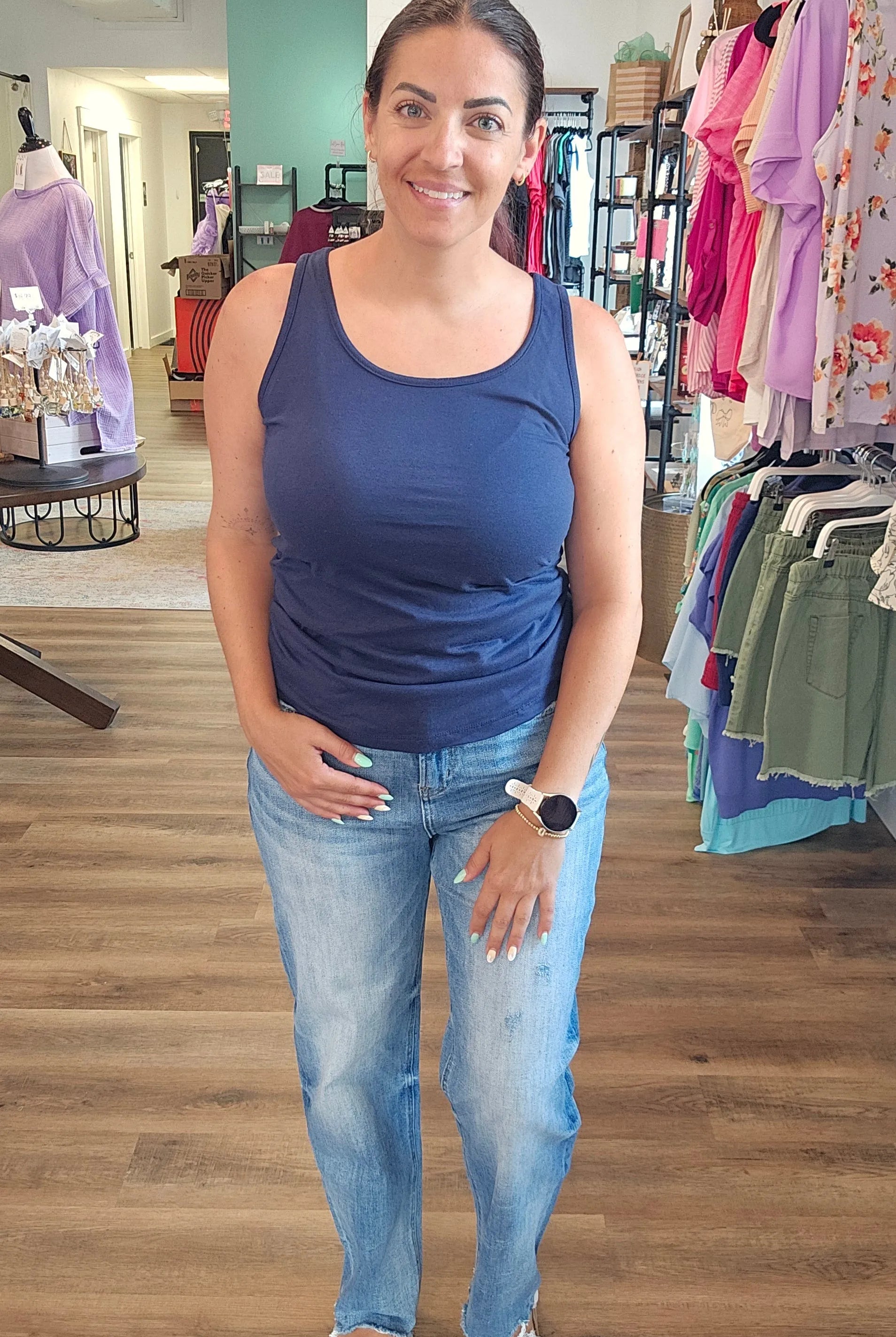 Shop Laila High-Rise Straight Leg | Mica Denim- at Ruby Joy Boutique, a Women's Clothing Store in Pickerington, Ohio