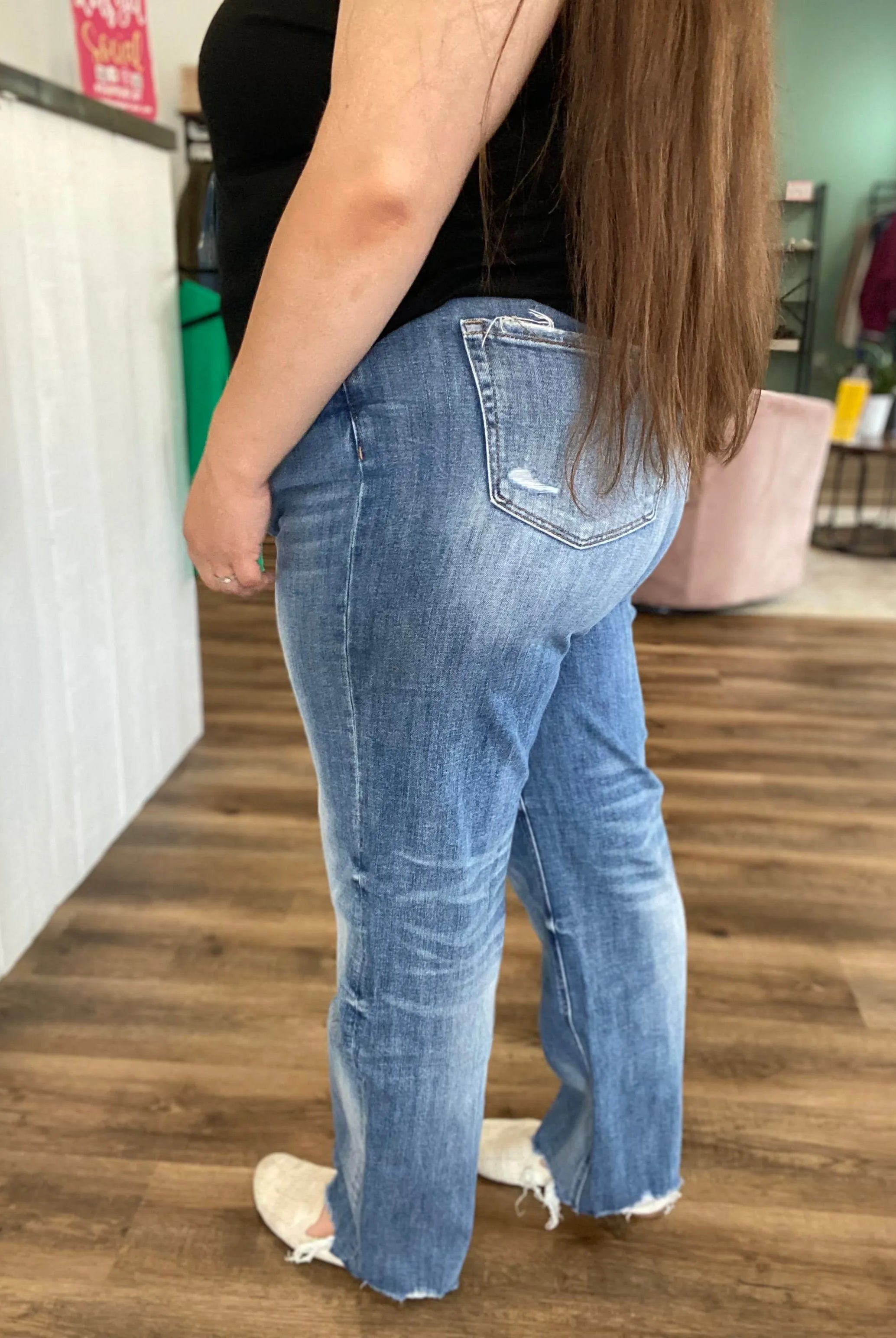 Shop Laila High-Rise Straight Leg | Mica Denim- at Ruby Joy Boutique, a Women's Clothing Store in Pickerington, Ohio