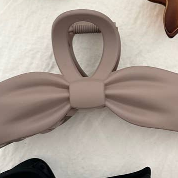 Shop Large Bow Tie Hair Claw Clips-Brown at Ruby Joy Boutique, a Women's Clothing Store in Pickerington, Ohio