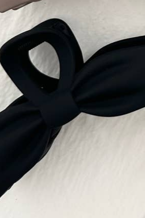 Shop Large Bow Tie Hair Claw Clips-Black at Ruby Joy Boutique, a Women's Clothing Store in Pickerington, Ohio