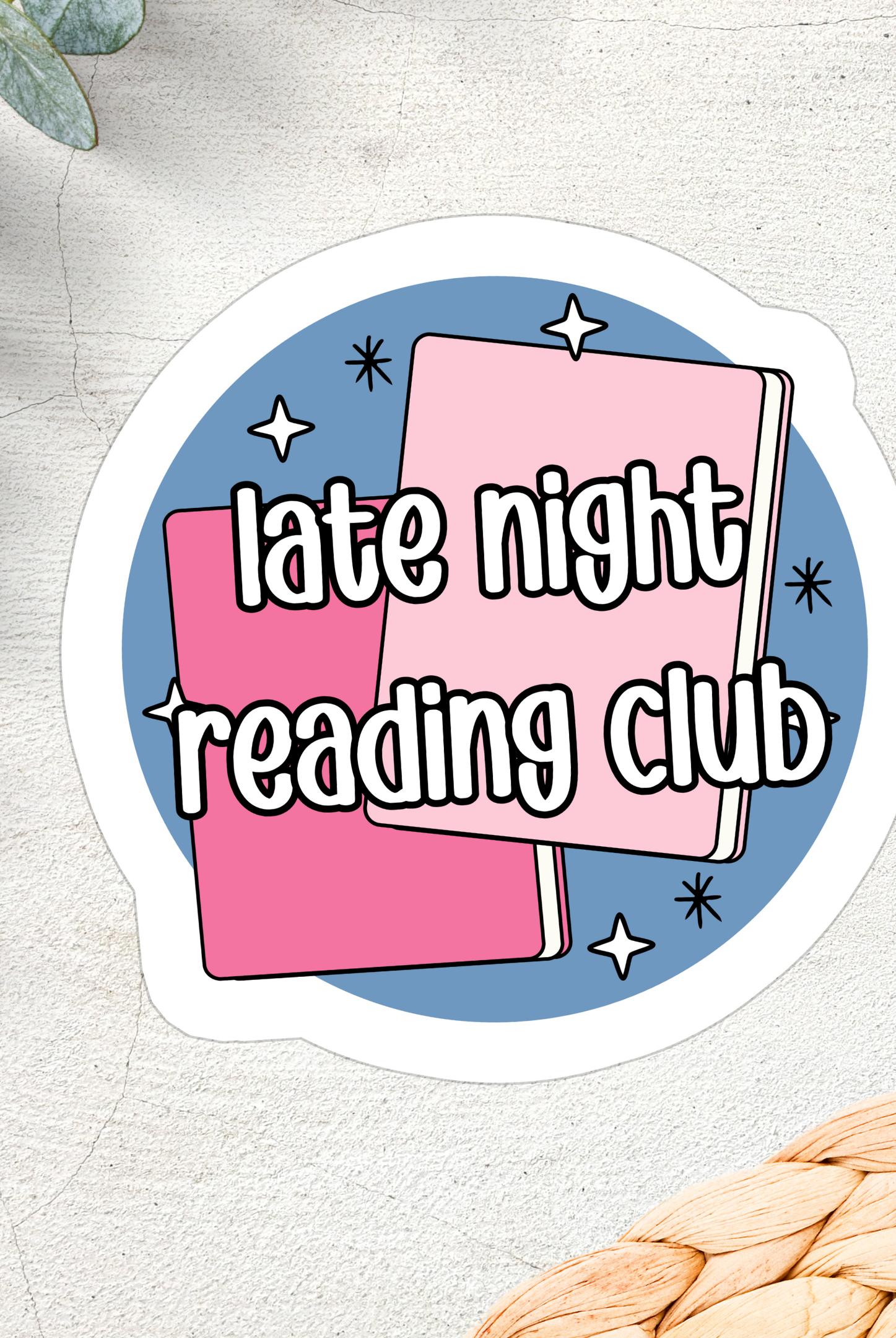 Shop Late Night Reading Club | Waterproof Vinyl Sticker- at Ruby Joy Boutique, a Women's Clothing Store in Pickerington, Ohio