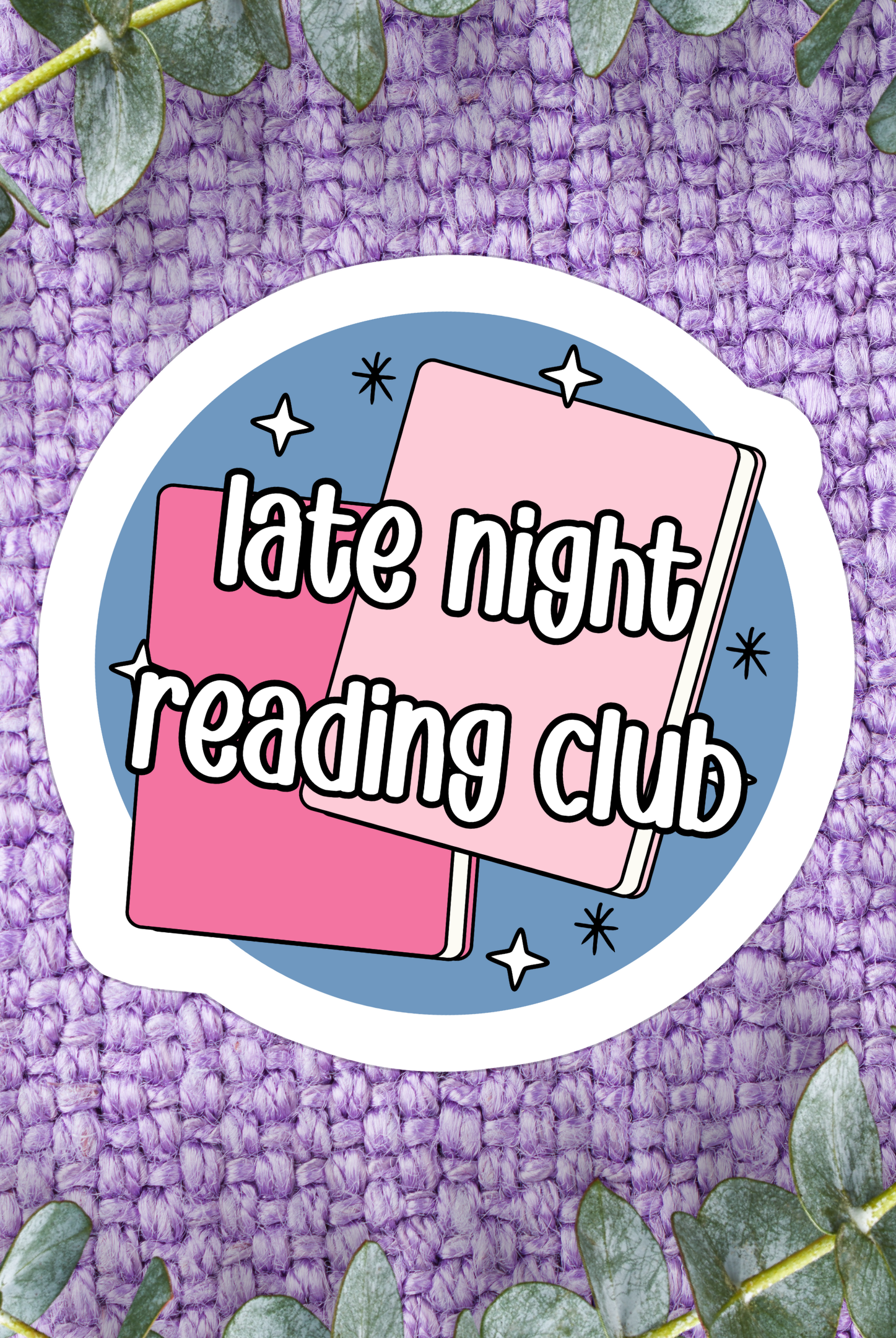 Shop Late Night Reading Club | Waterproof Vinyl Sticker- at Ruby Joy Boutique, a Women's Clothing Store in Pickerington, Ohio