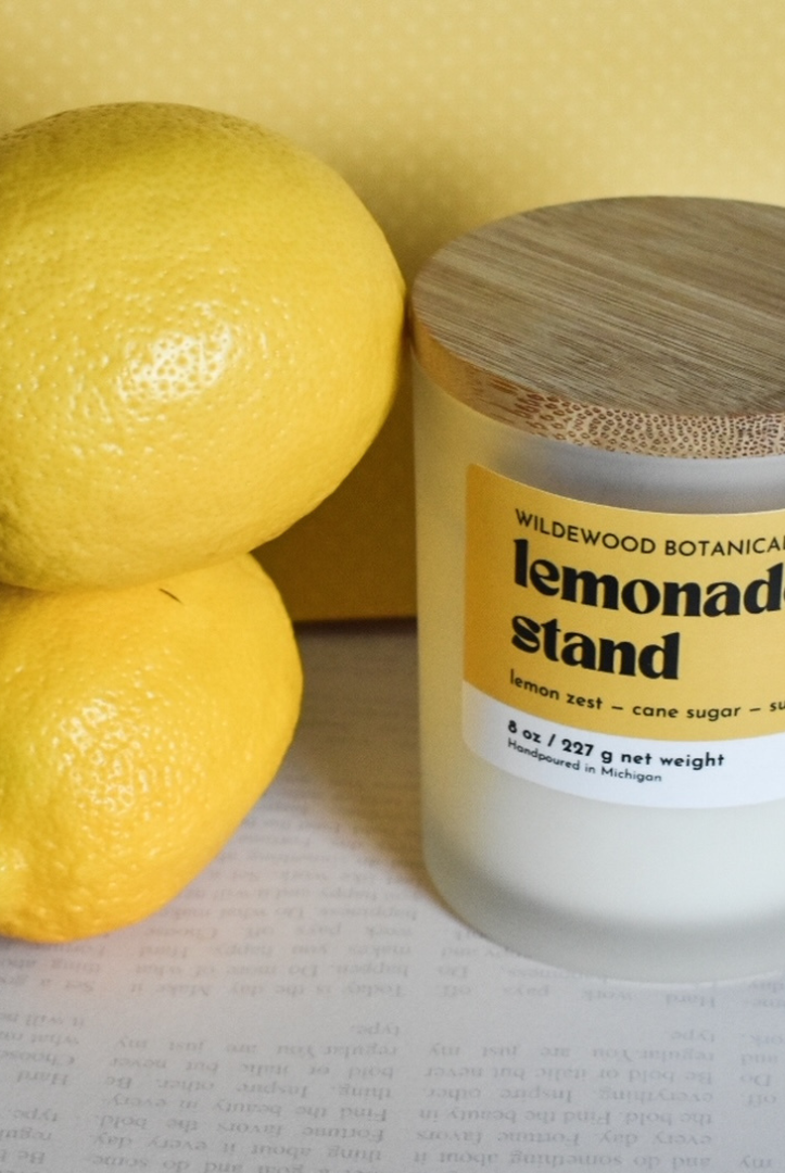 Shop Lemonade Stand Mini Soy Candle- at Ruby Joy Boutique, a Women's Clothing Store in Pickerington, Ohio