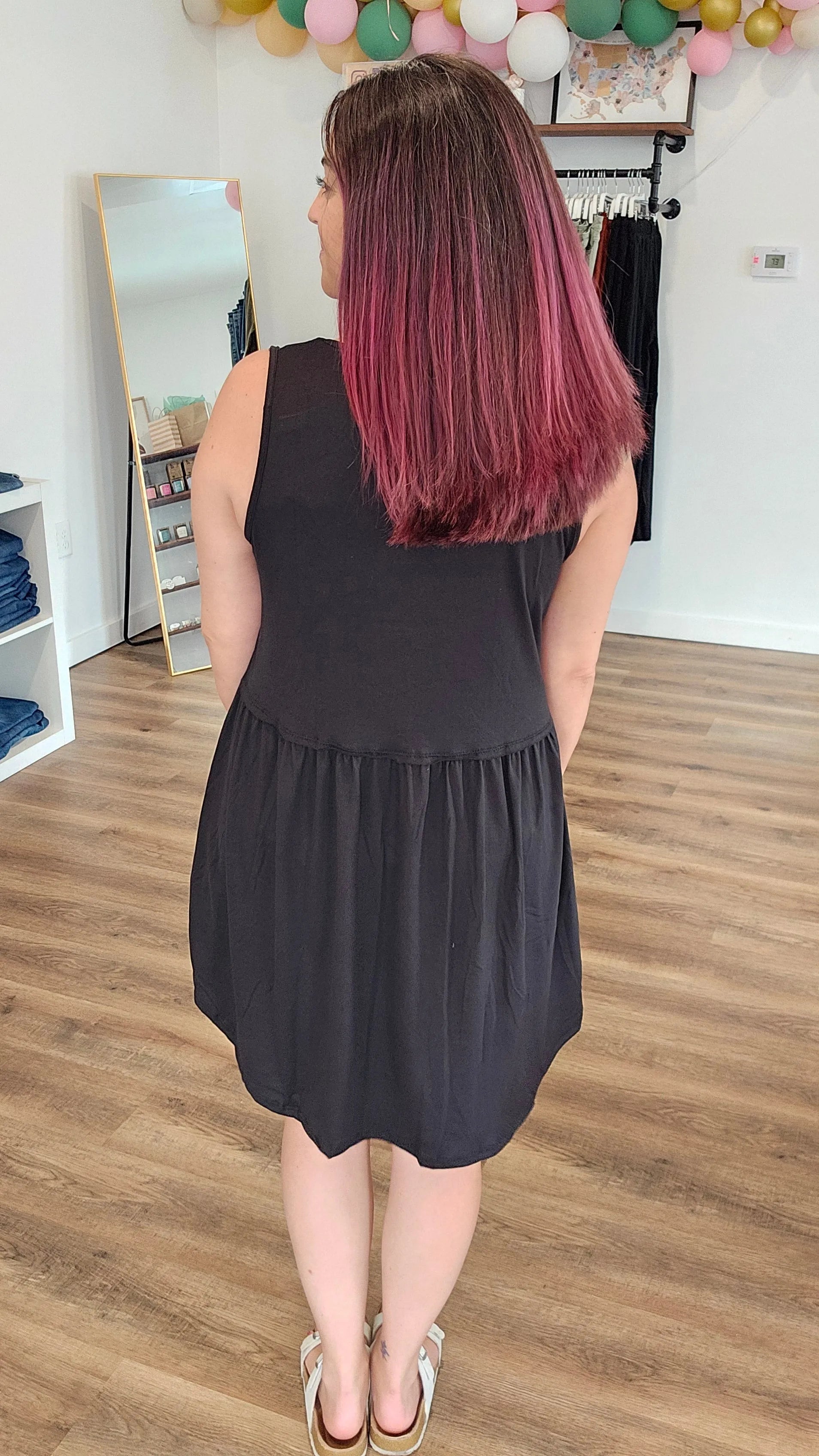 Shop Libby Babydoll Dress - Black- at Ruby Joy Boutique, a Women's Clothing Store in Pickerington, Ohio