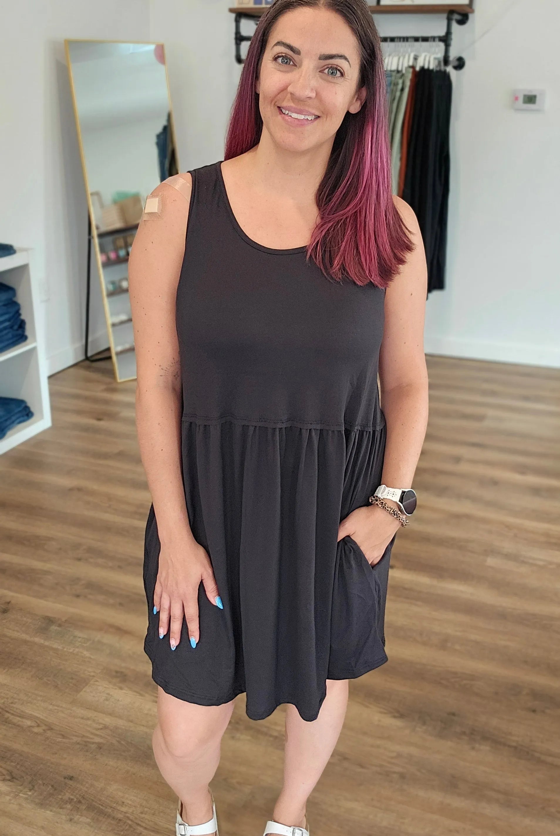 Shop Libby Babydoll Dress - Black- at Ruby Joy Boutique, a Women's Clothing Store in Pickerington, Ohio